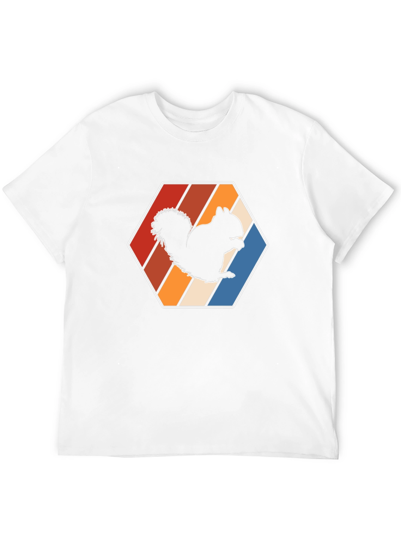 Retro Squirrel Graphic Tee - Black Cotton Blend