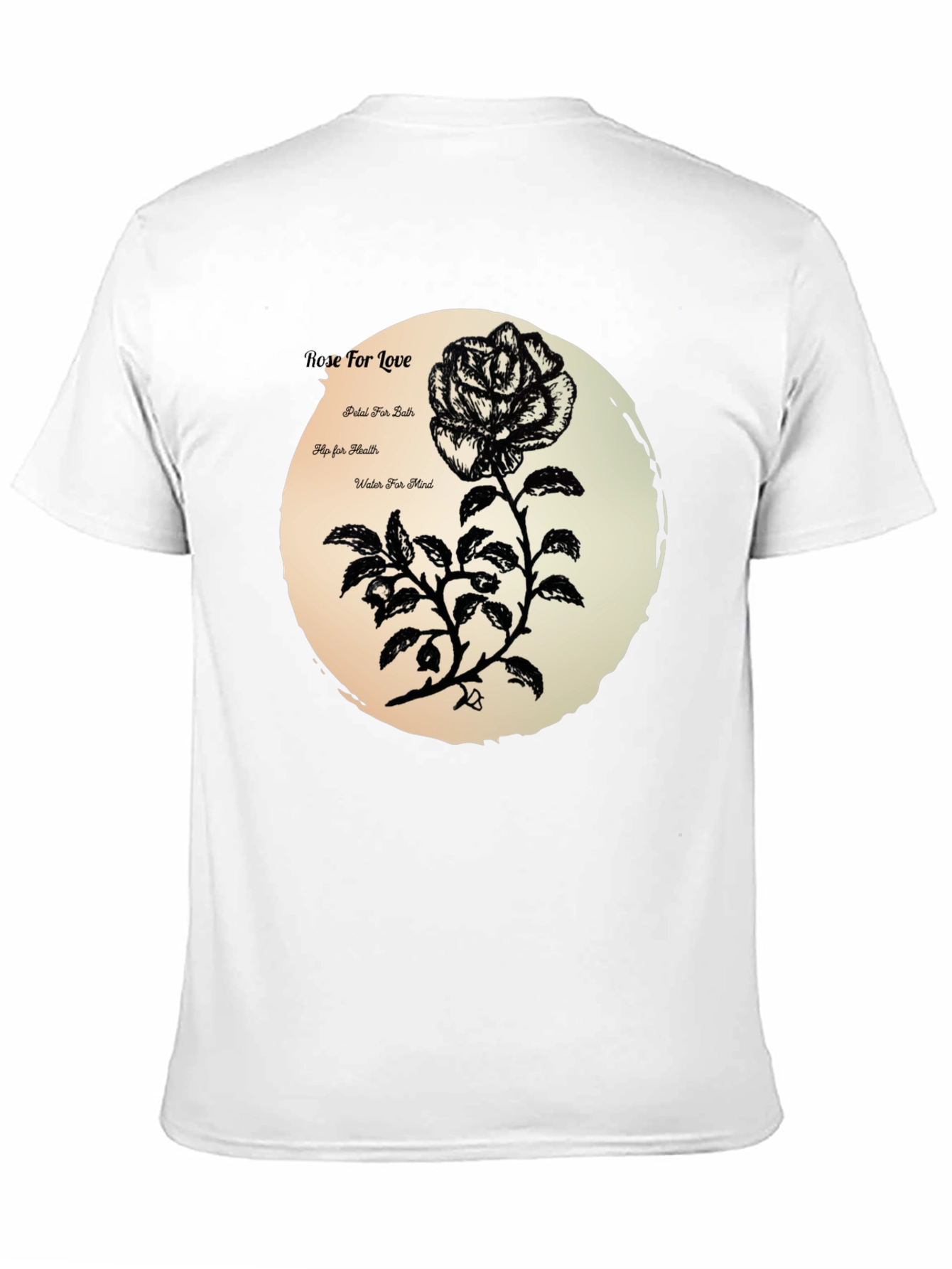 Rose for Love Black Graphic Tee