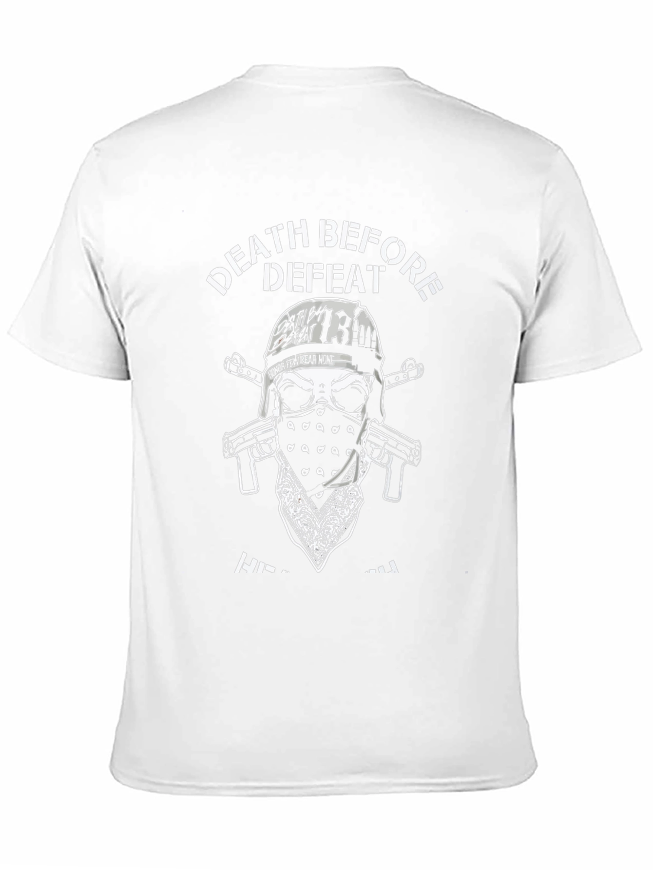 Death Before Defeat Skull Graphic Tee