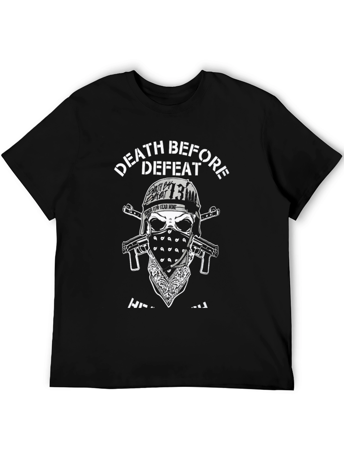 Death Before Defeat Skull Graphic Tee