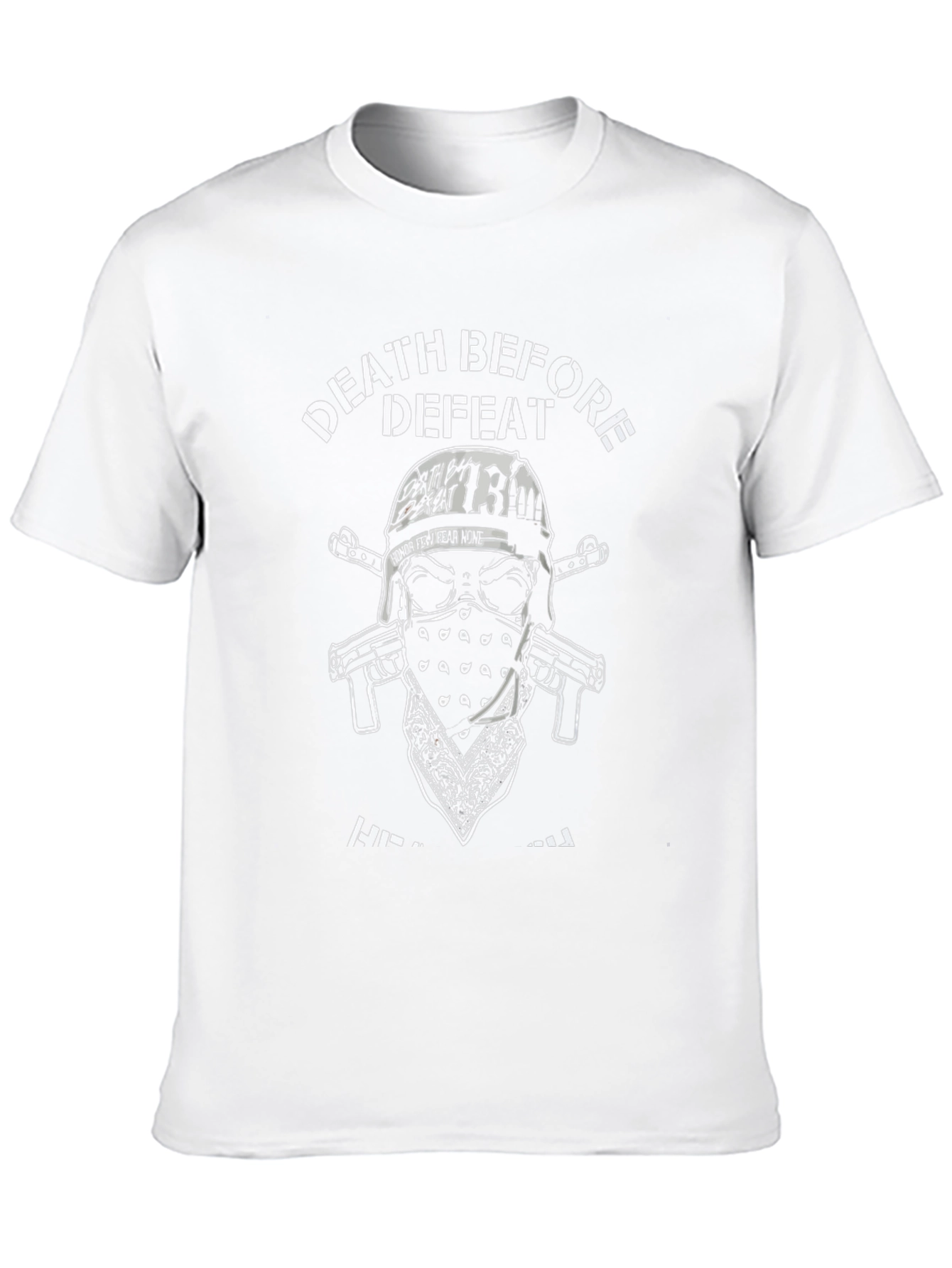 Death Before Defeat Skull Graphic Tee