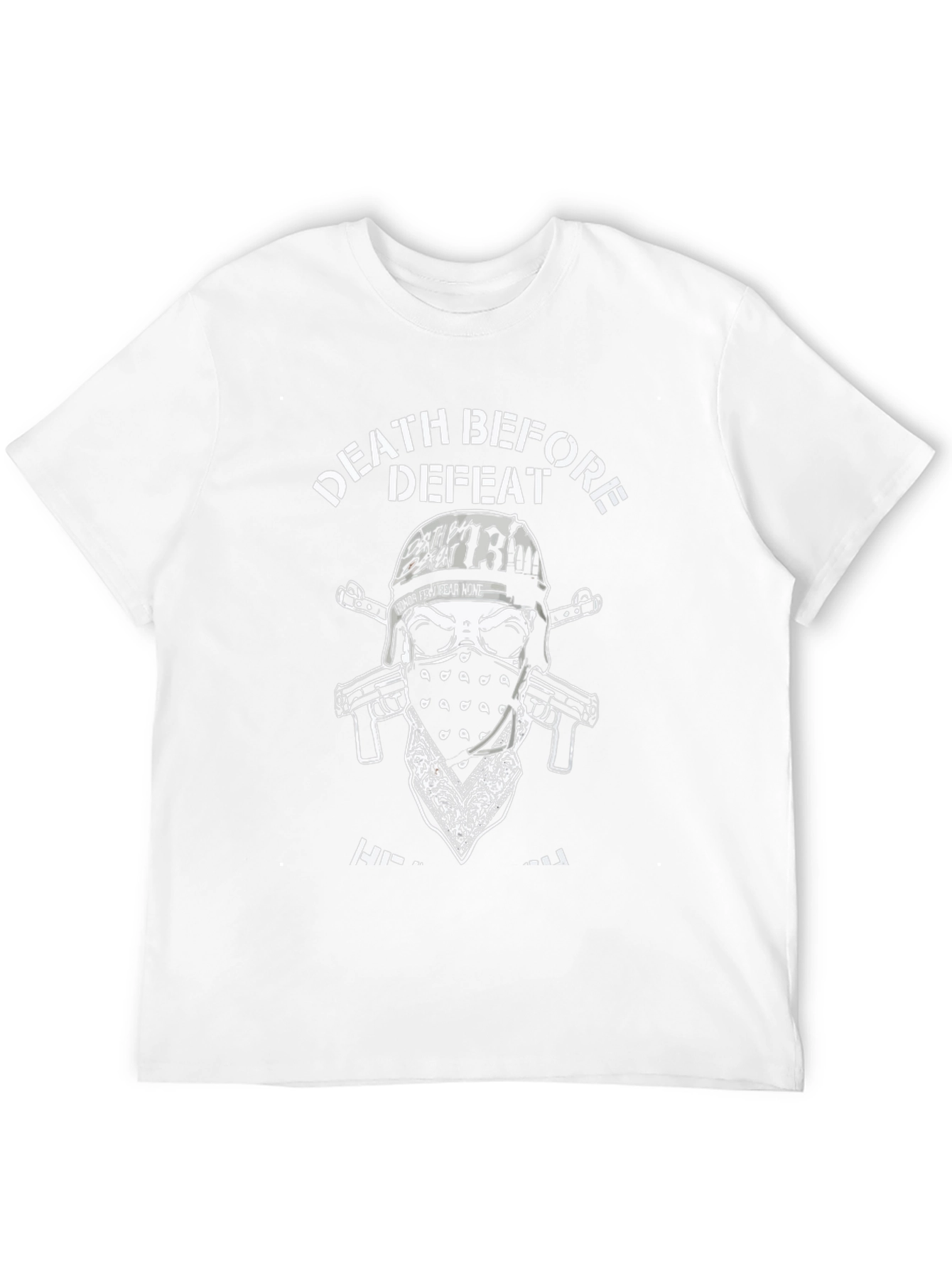 Death Before Defeat Skull Graphic Tee