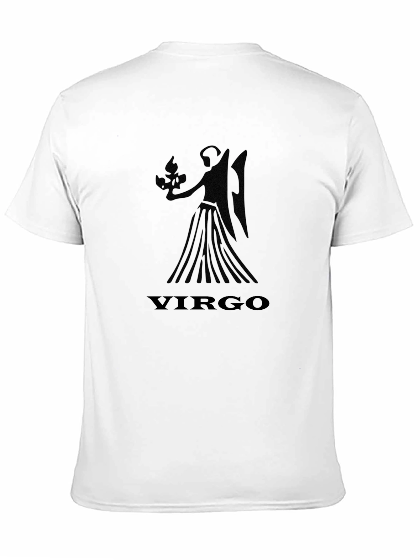 Virgo Zodiac Sign Black Graphic T-Shirt