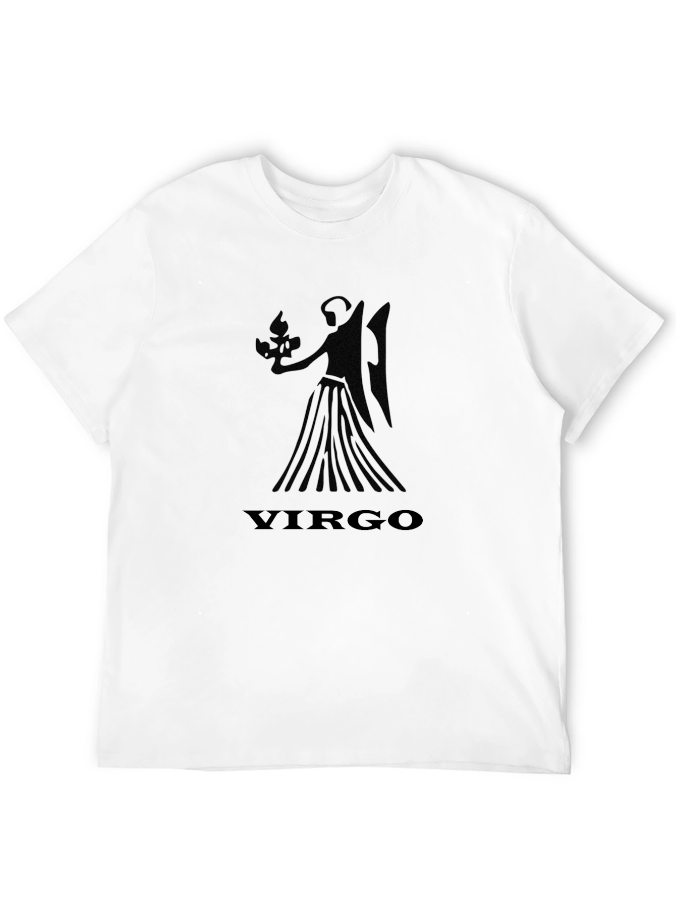 Virgo Zodiac Sign Black Graphic T-Shirt
