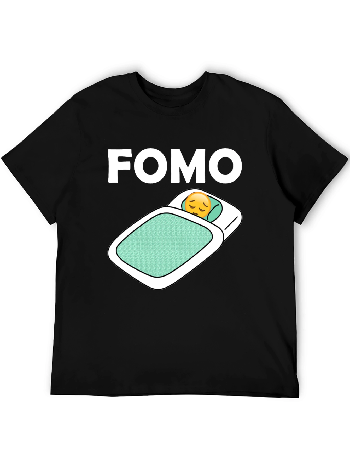 FOMO Emoji T-Shirt - Trendy Black Cotton Tee