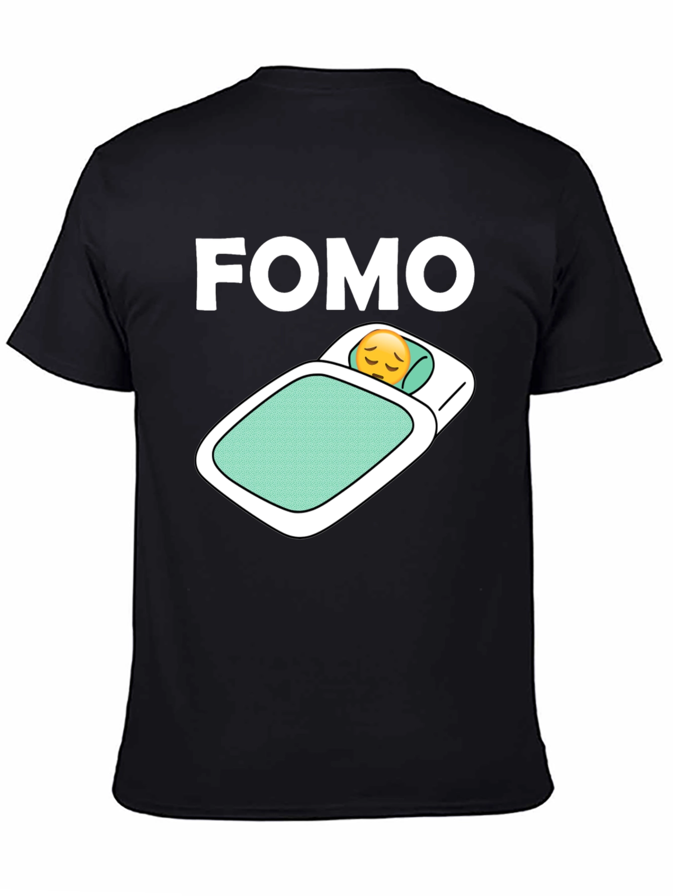 FOMO Emoji T-Shirt - Trendy Black Cotton Tee
