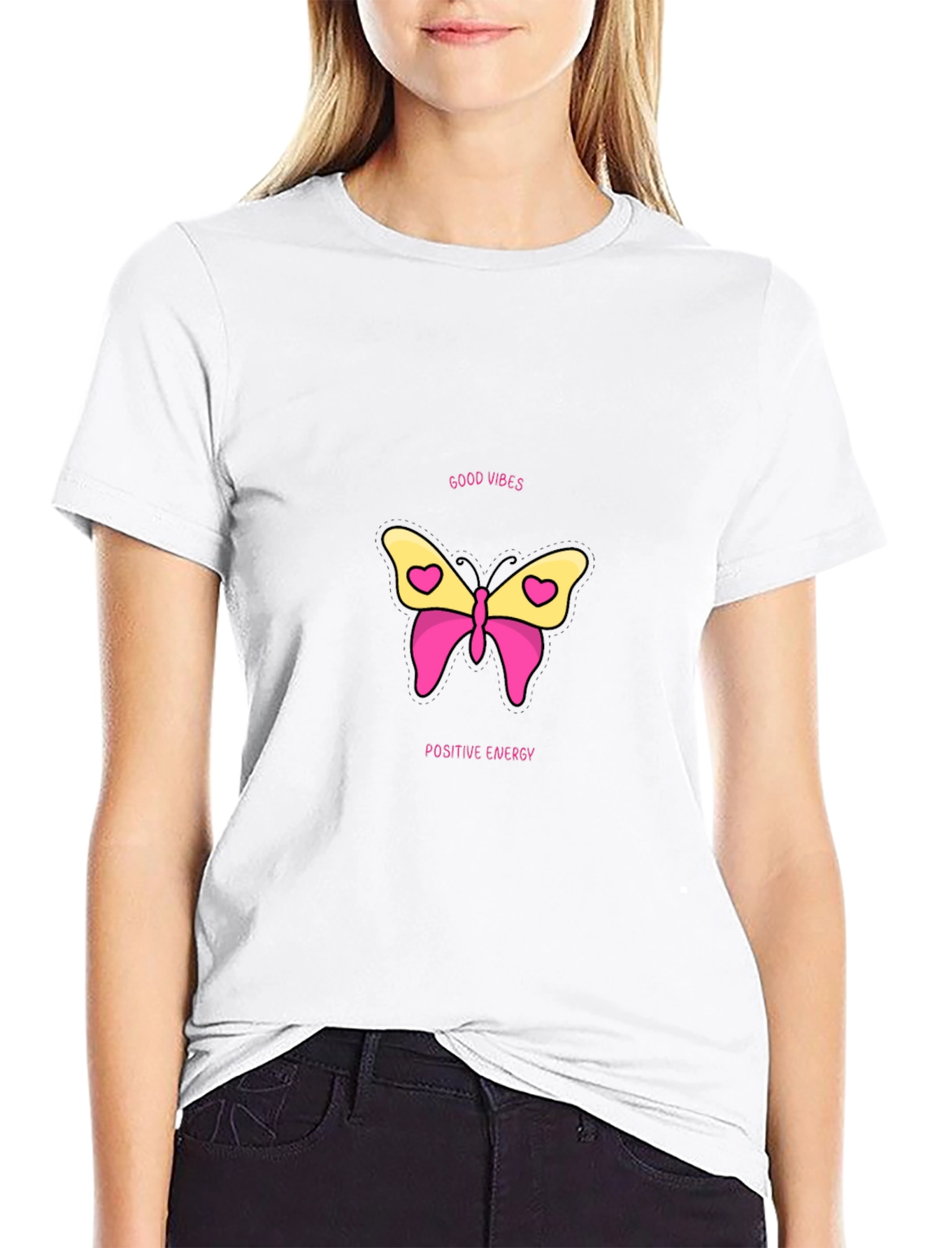 Good Vibes Butterfly Graphic Tee