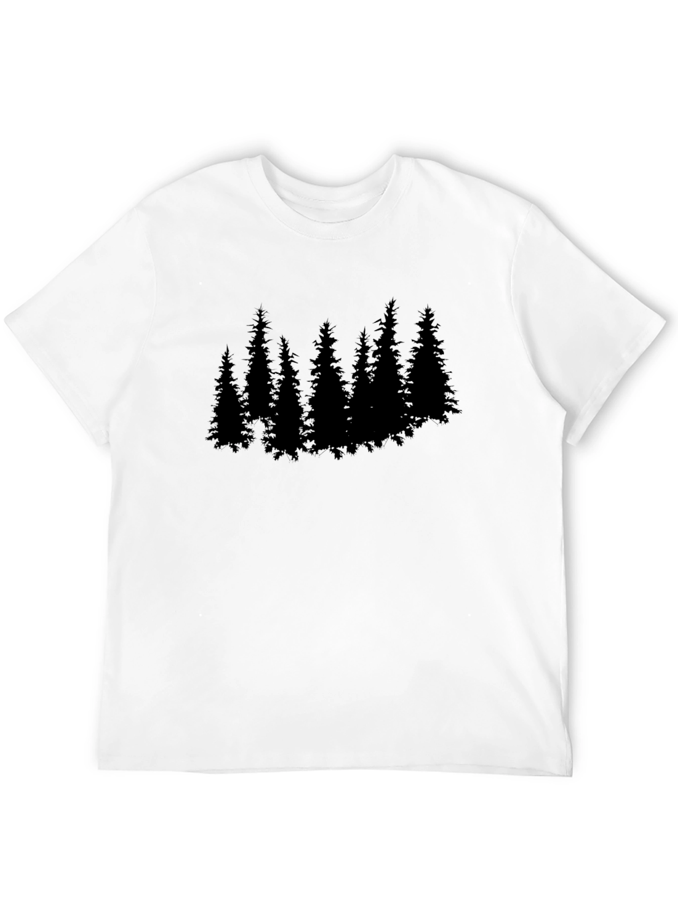 Nature Silhouette T-Shirt - Black Pine Tree Graphic Tee