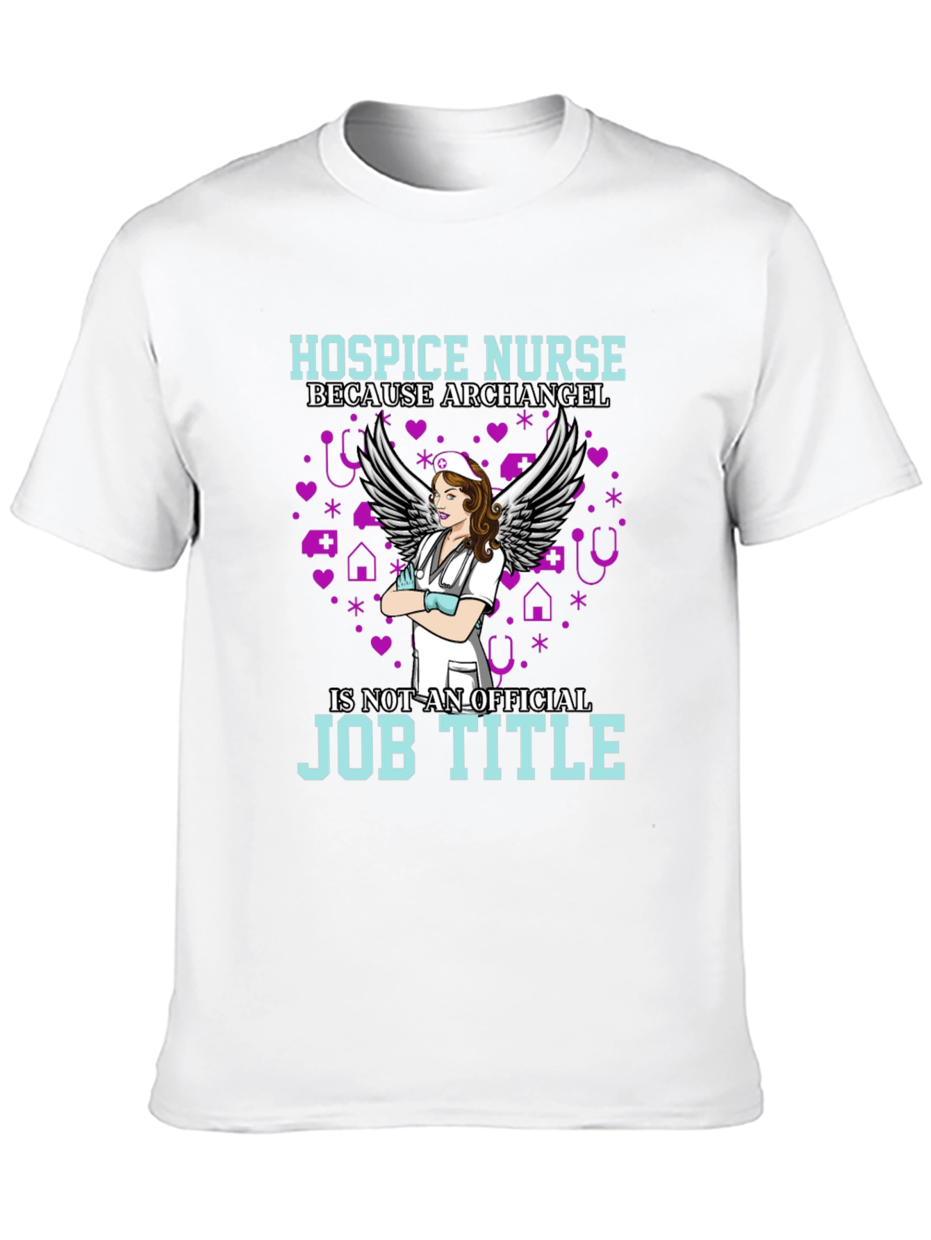 Hospice Nurse Angel Job Title T-Shirt