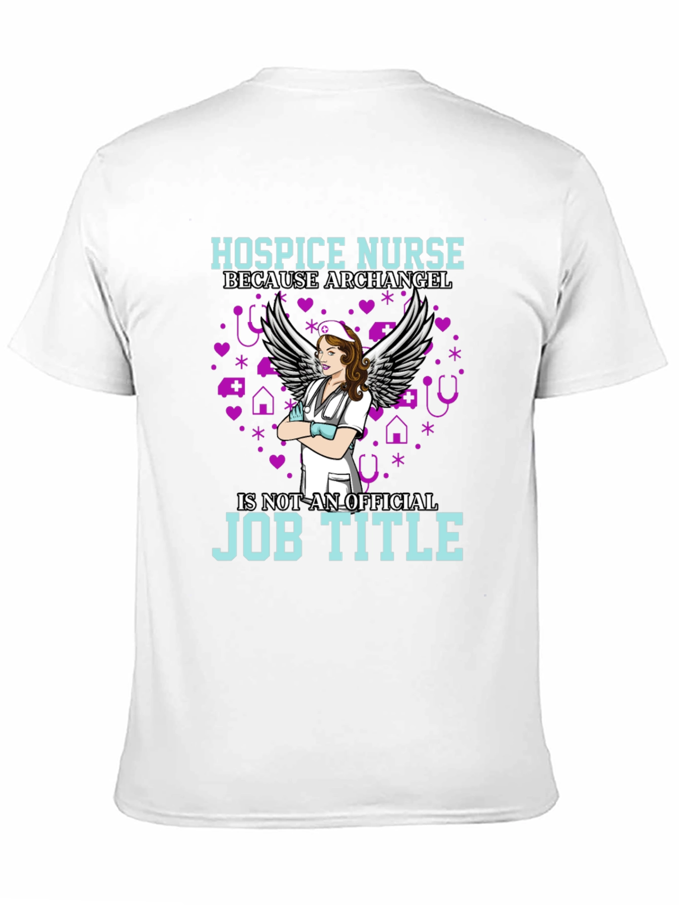 Hospice Nurse Angel Job Title T-Shirt