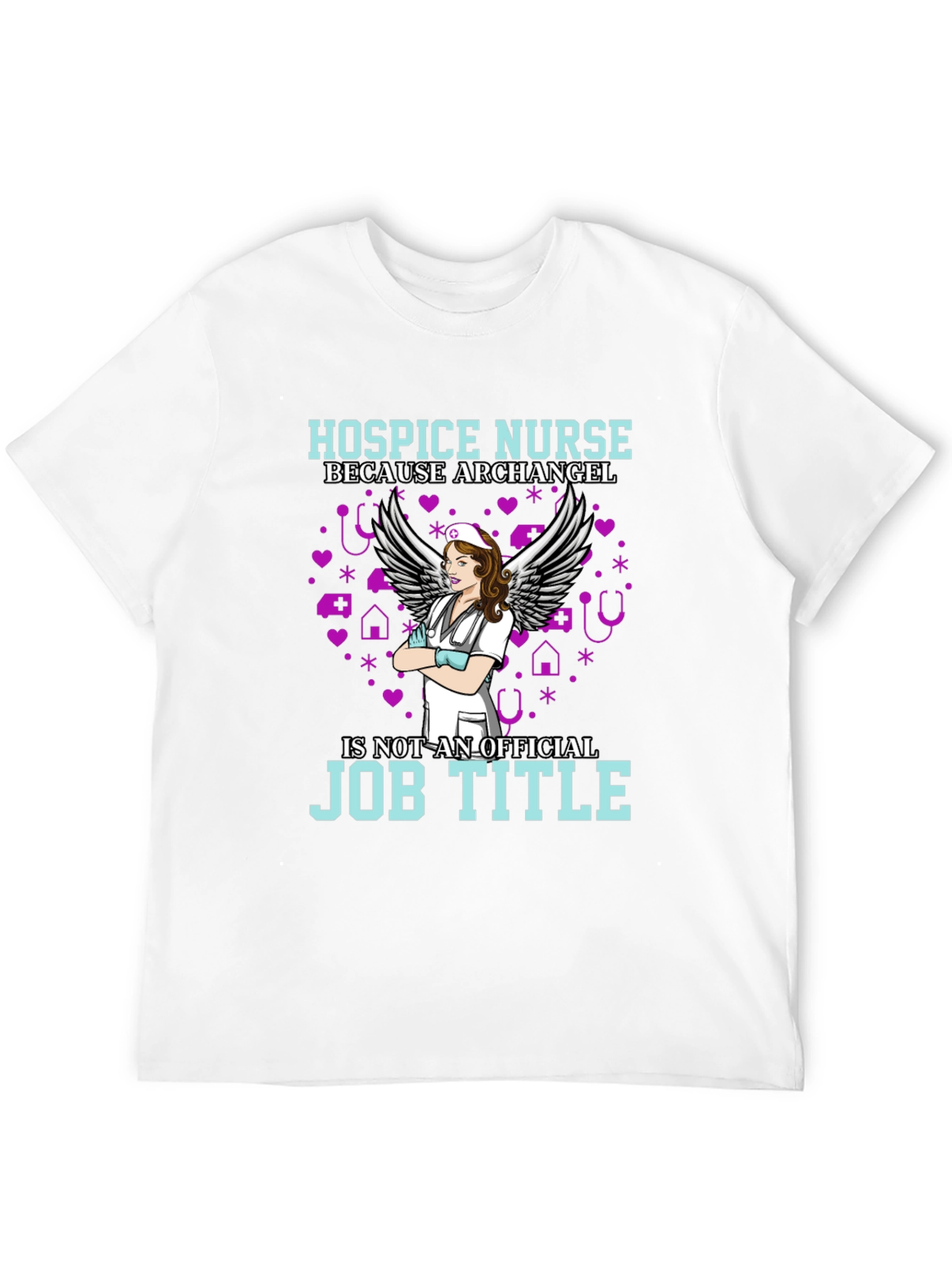 Hospice Nurse Angel Job Title T-Shirt