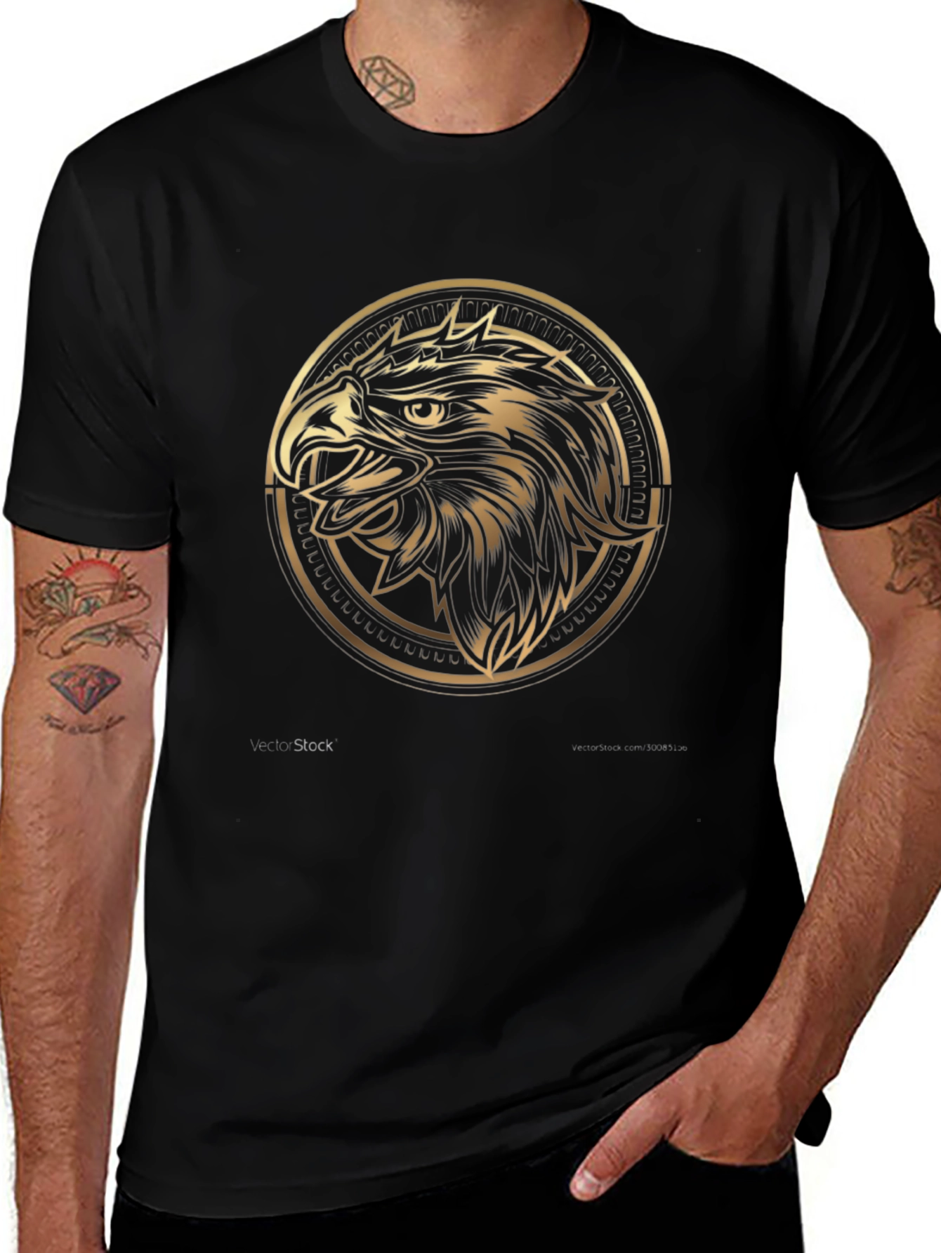 Eagle Emblem Black T-Shirt