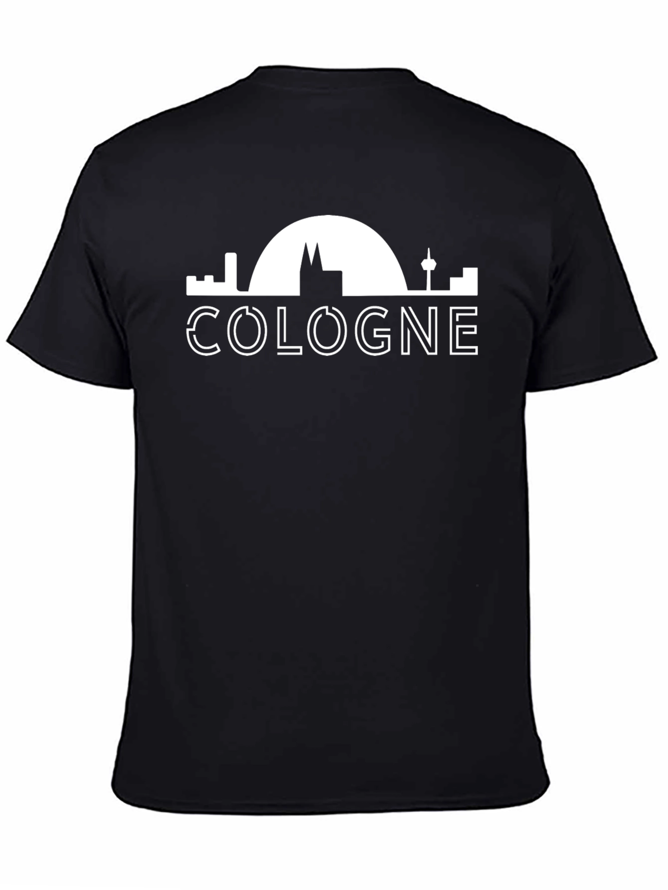Cologne Germany Skyline Graphic Tee - Black T-Shirt