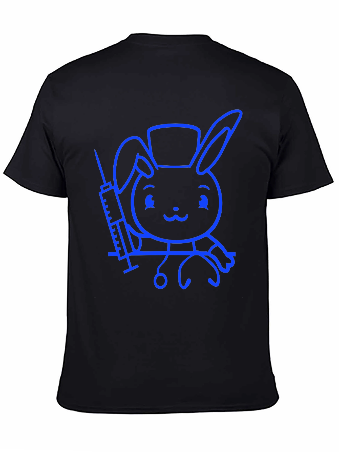 Cute Bunny Doctor T-Shirt - Unisex Black Tee