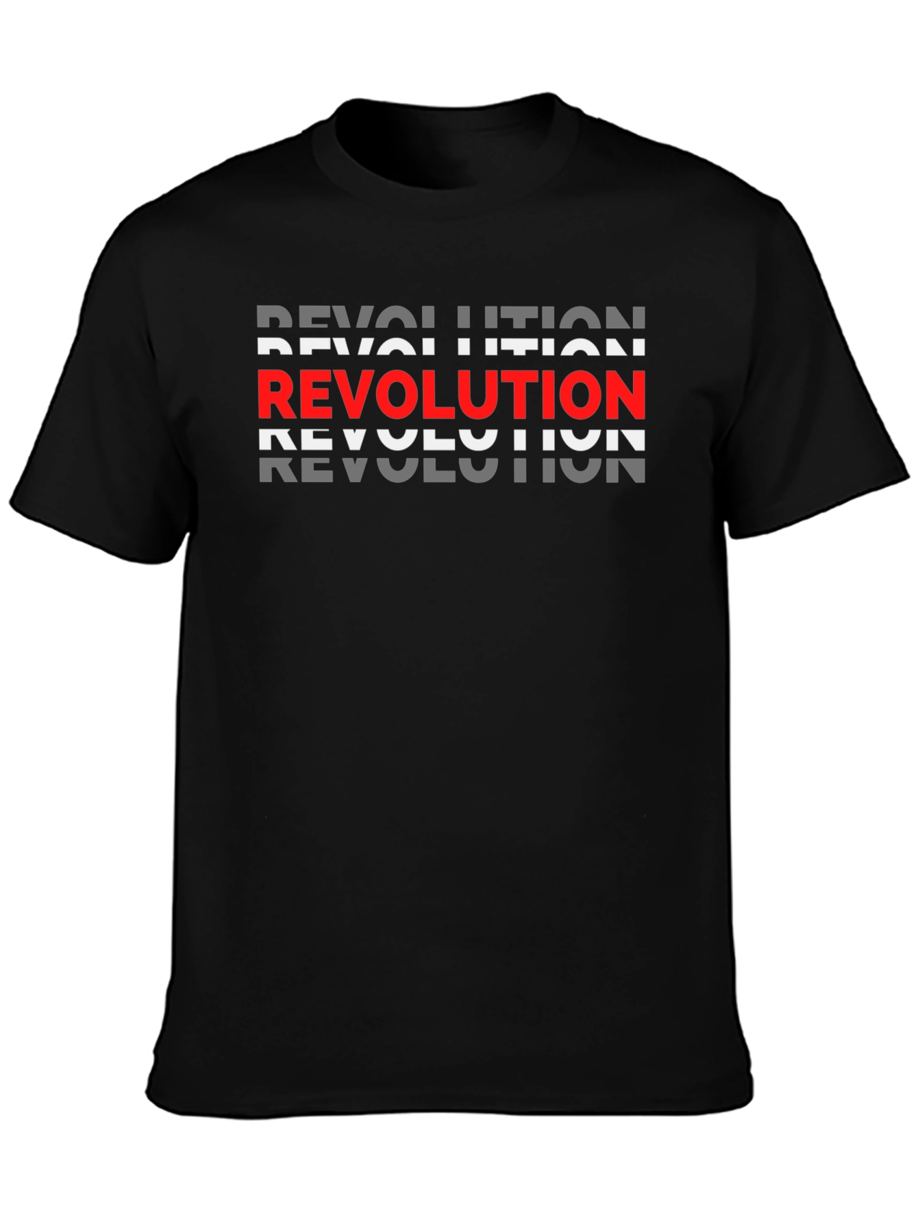 Revolution Graphic Print Black T-Shirt