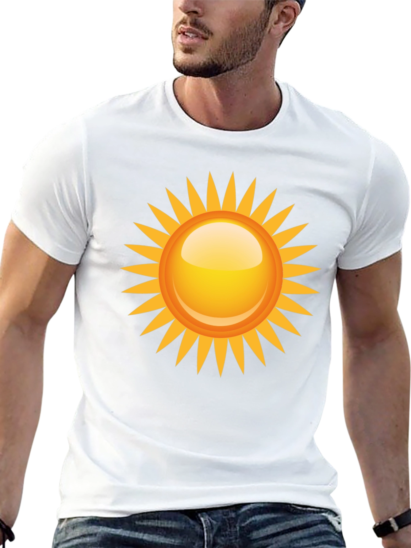Sunny Graphic Tee - Black Cotton Blend
