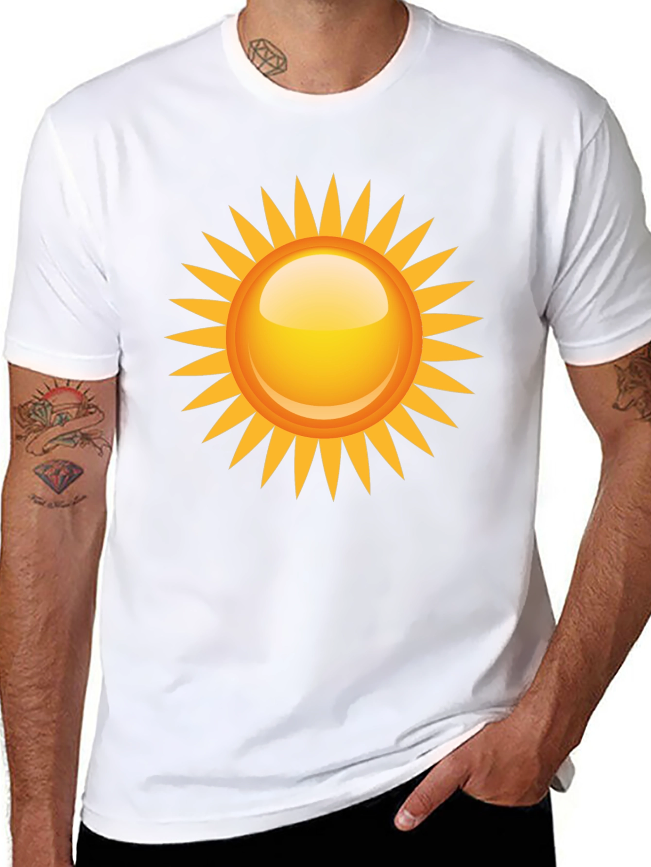 Sunny Graphic Tee - Black Cotton Blend