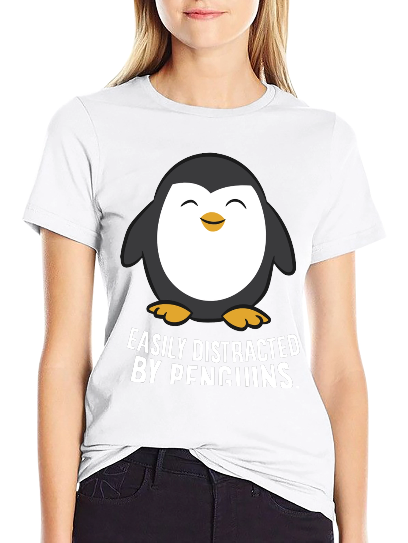 Easily Distracted By Penguins Graphic T-Shirt