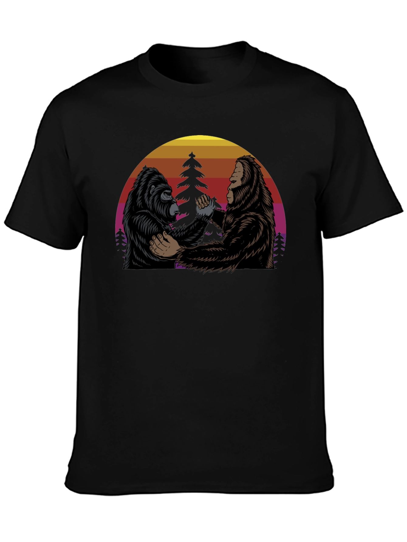 Gorilla & Bigfoot Sunset T-Shirt