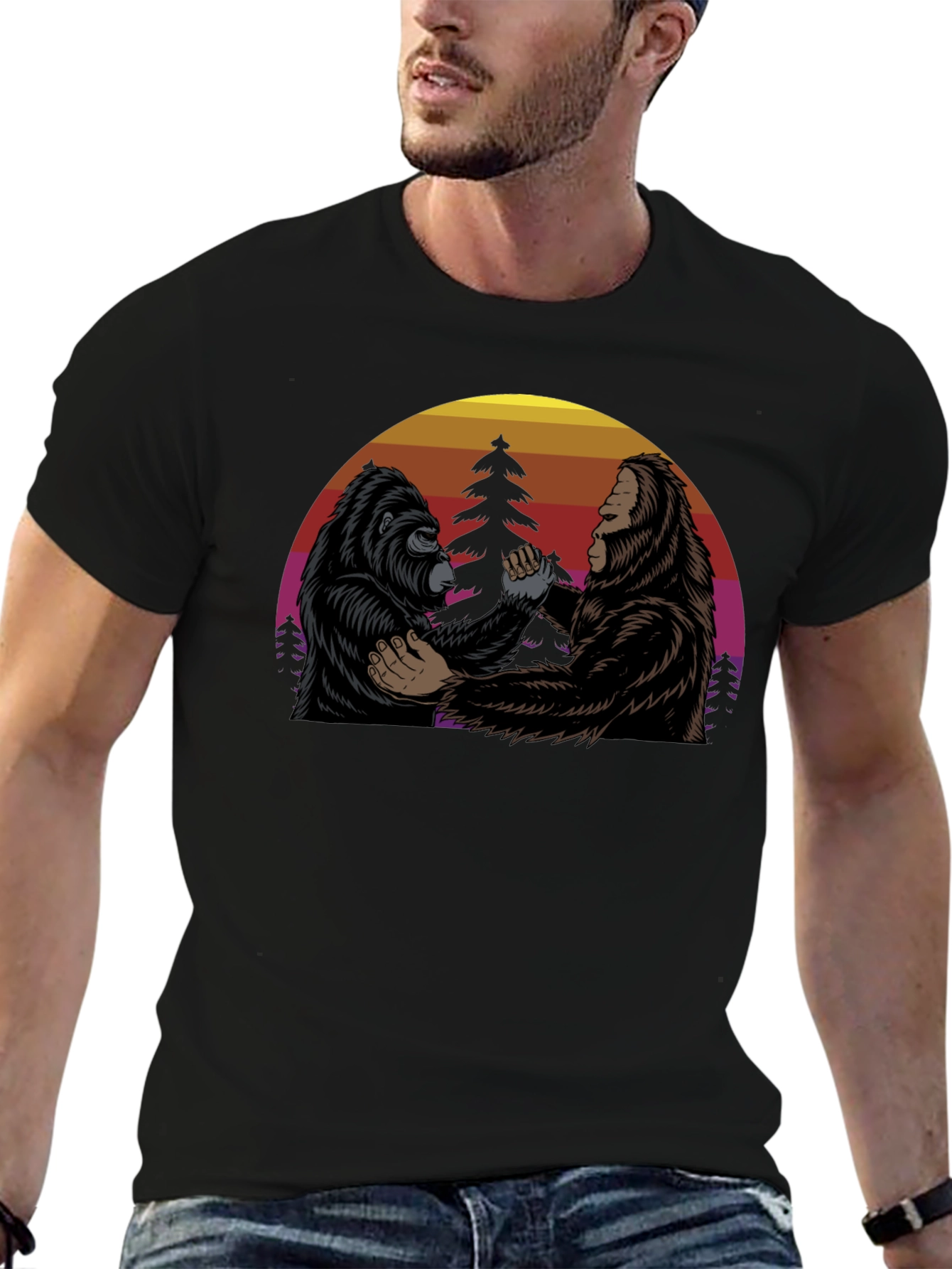 Gorilla & Bigfoot Sunset T-Shirt
