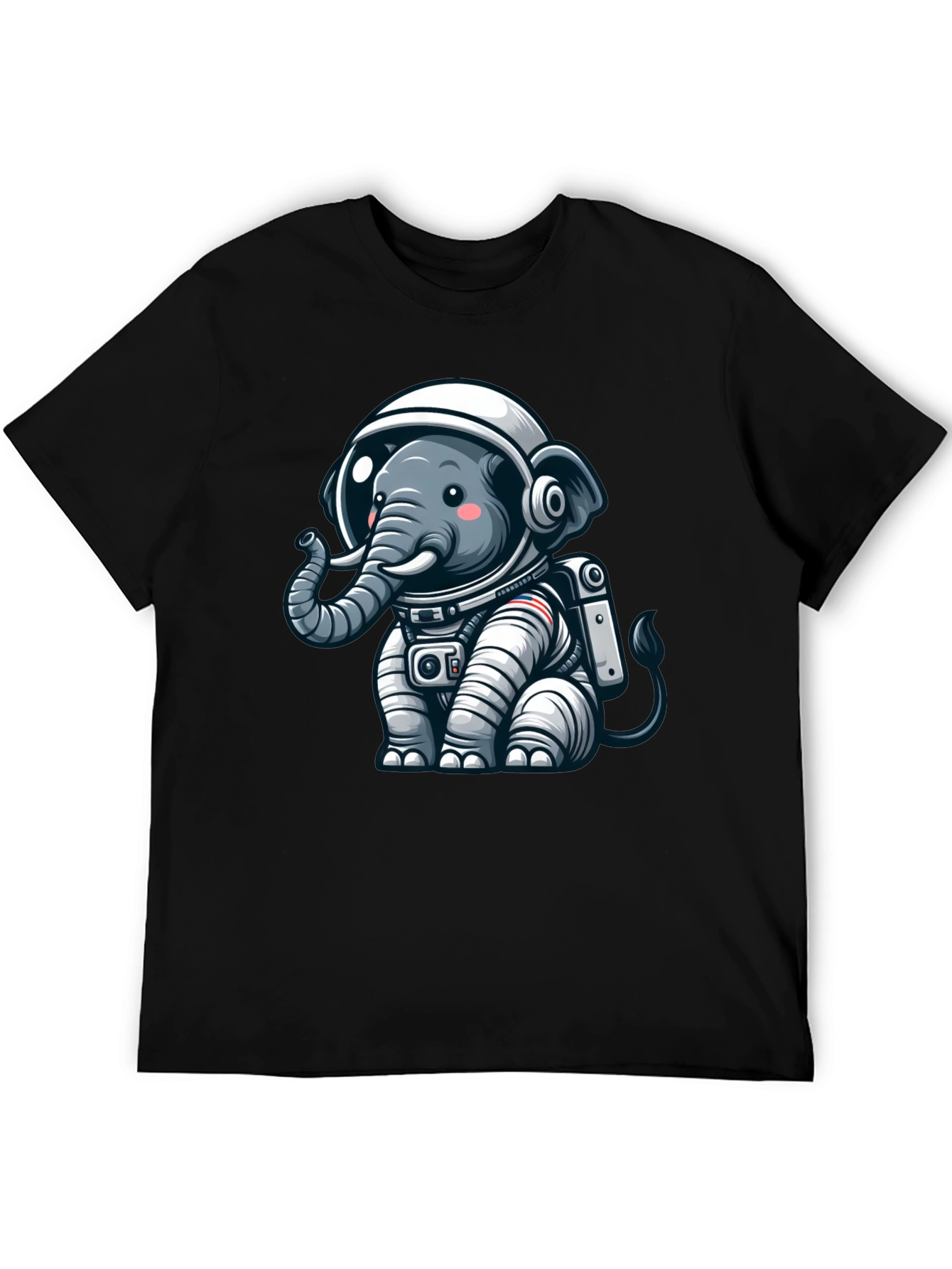 Astronaut Elephant Graphic T-Shirt