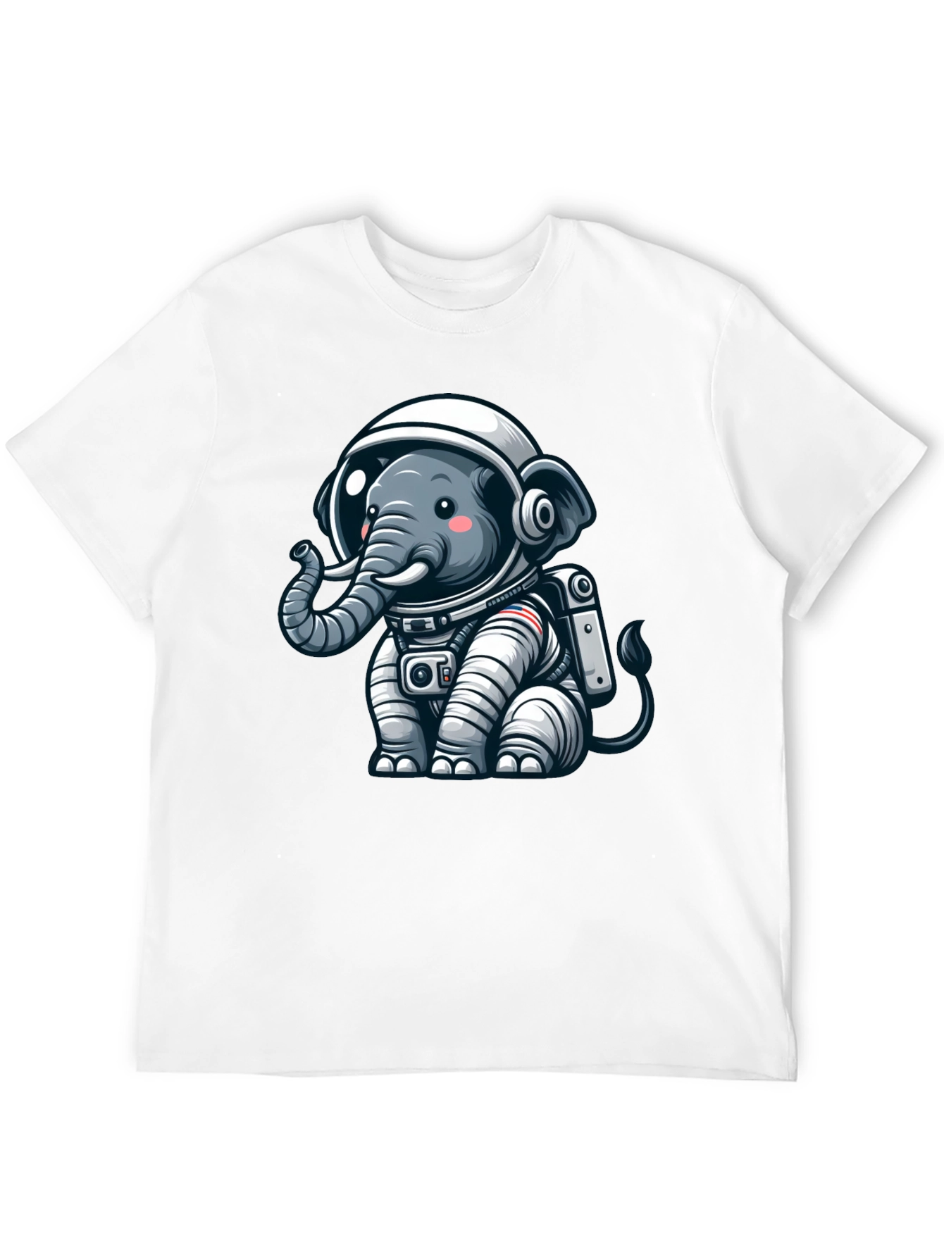 Astronaut Elephant Graphic T-Shirt