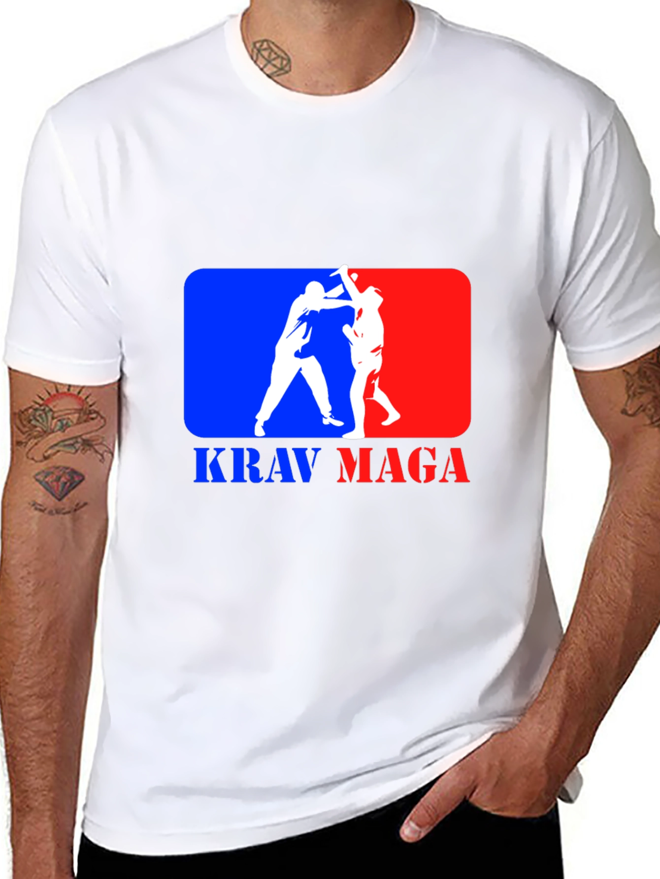 Krav Maga Black T-Shirt - Martial Arts Design