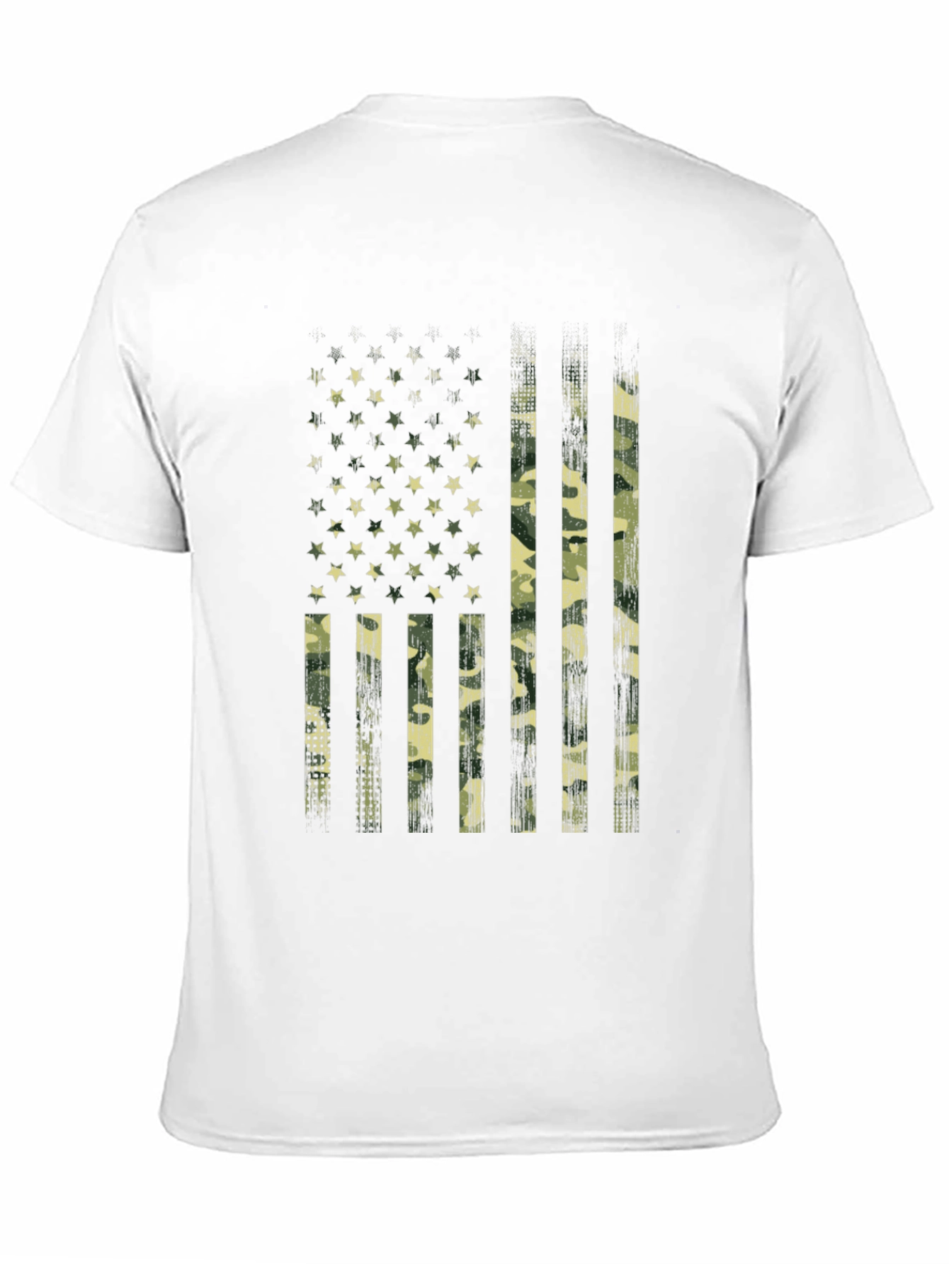 Camo USA Flag Graphic T-Shirt
