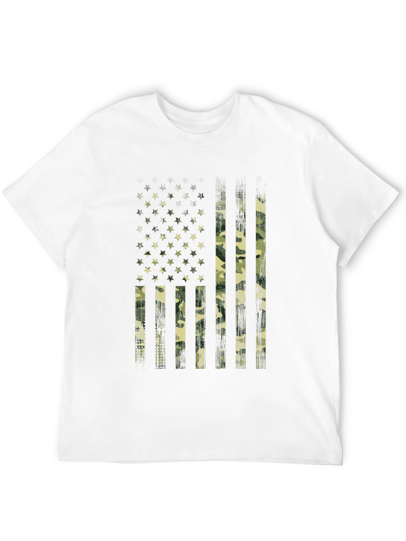 Camo USA Flag Graphic T-Shirt