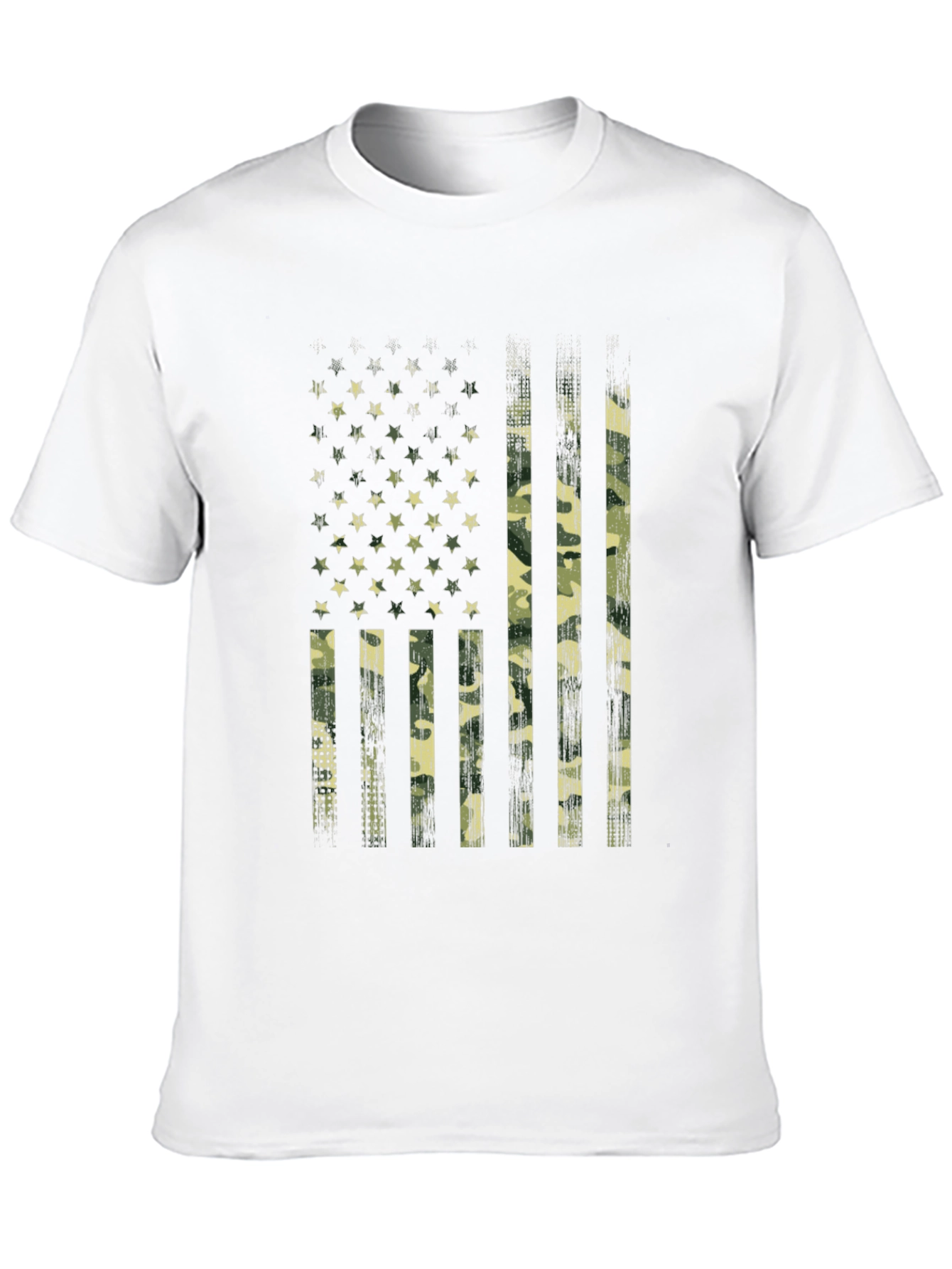 Camo USA Flag Graphic T-Shirt