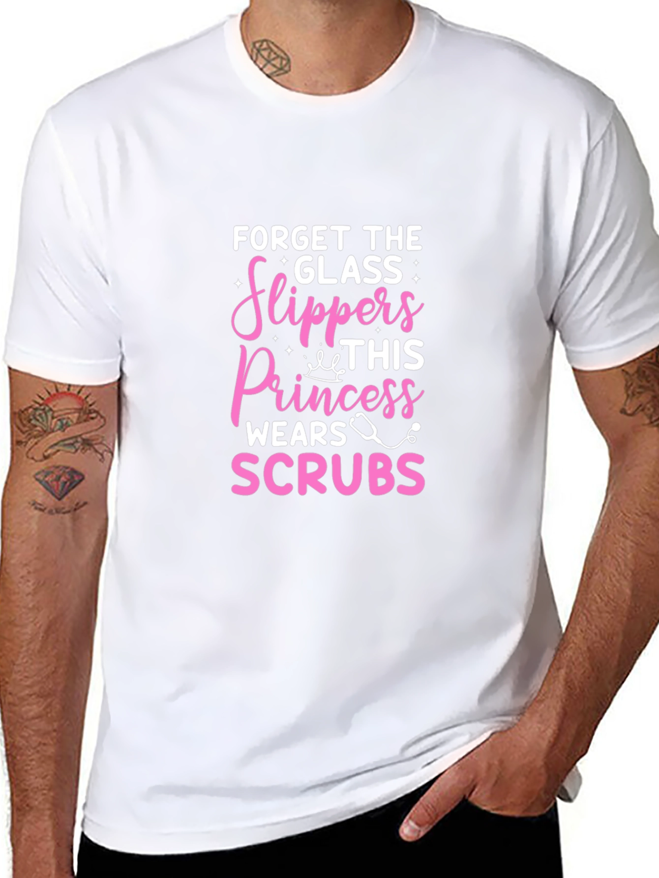 Forget Glass Slippers Princess Wears Scrubs T-Shirt