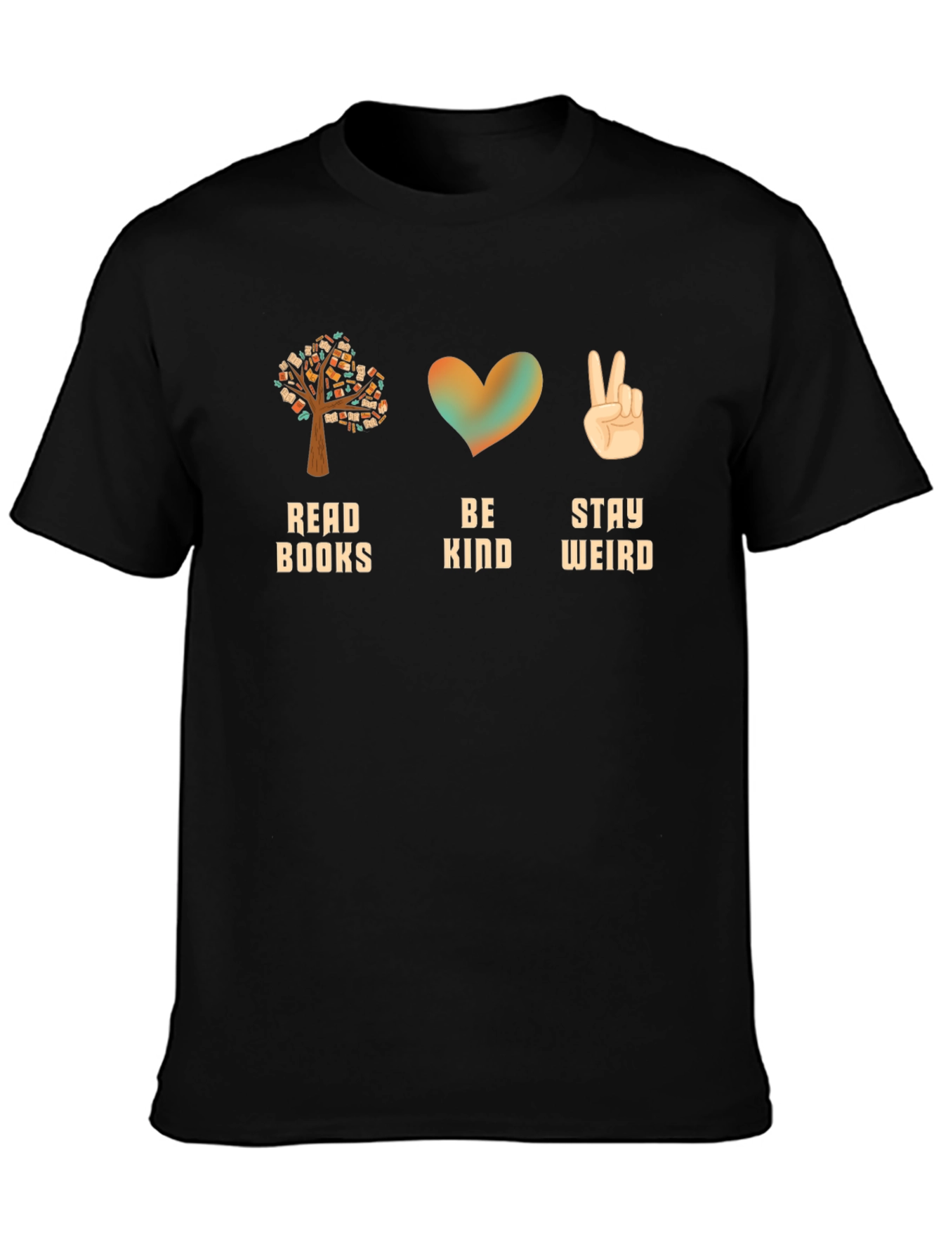 Read Books Be Kind Stay Weird Graphic Tee