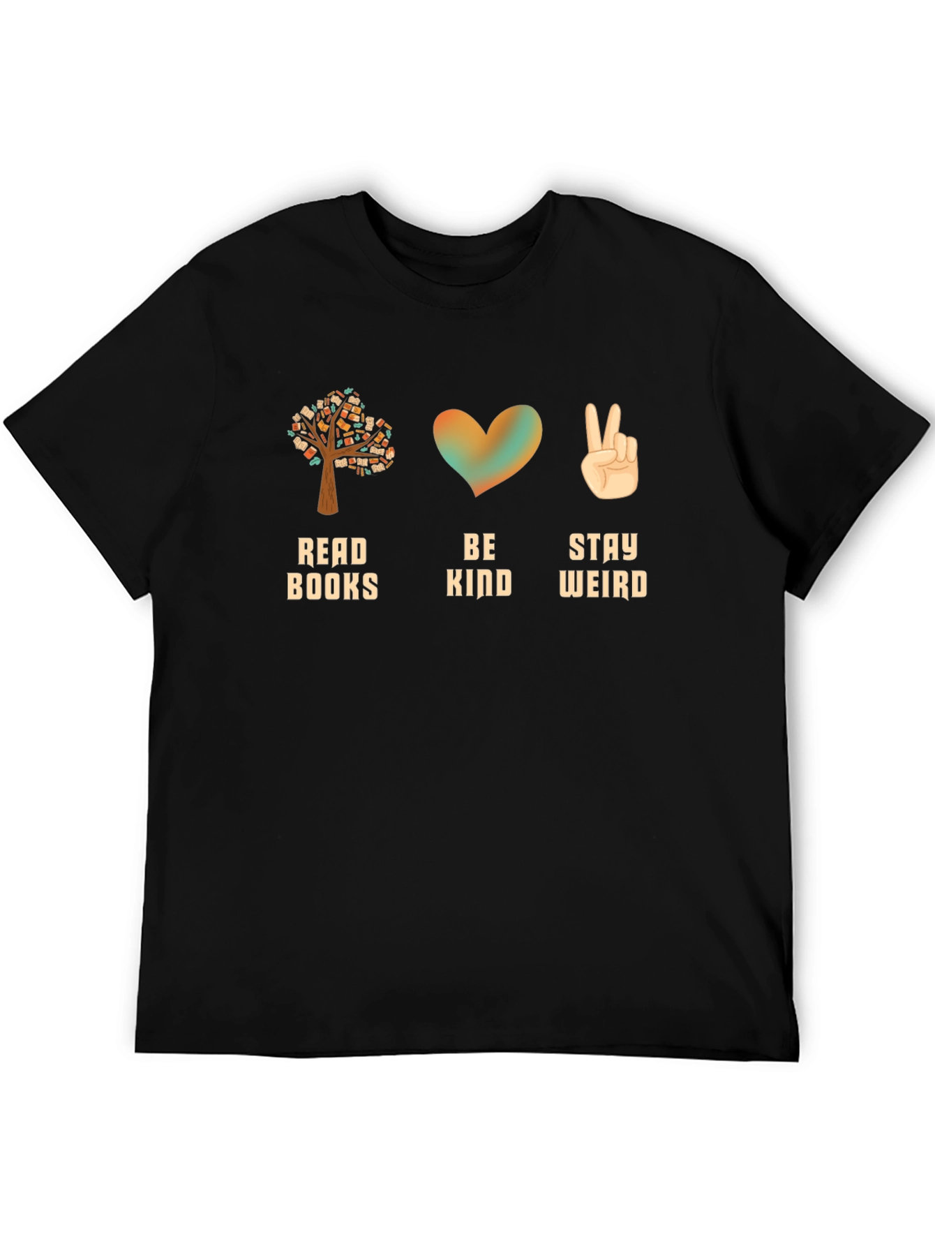 Read Books Be Kind Stay Weird Graphic Tee