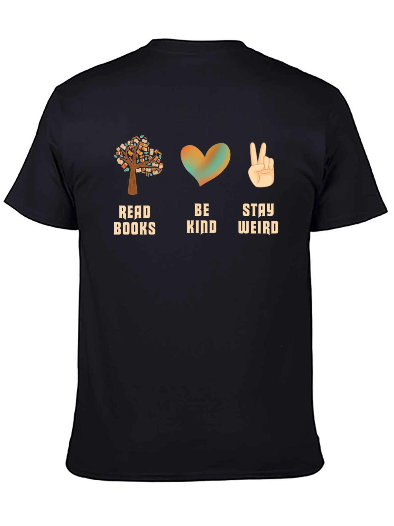Read Books Be Kind Stay Weird Graphic Tee