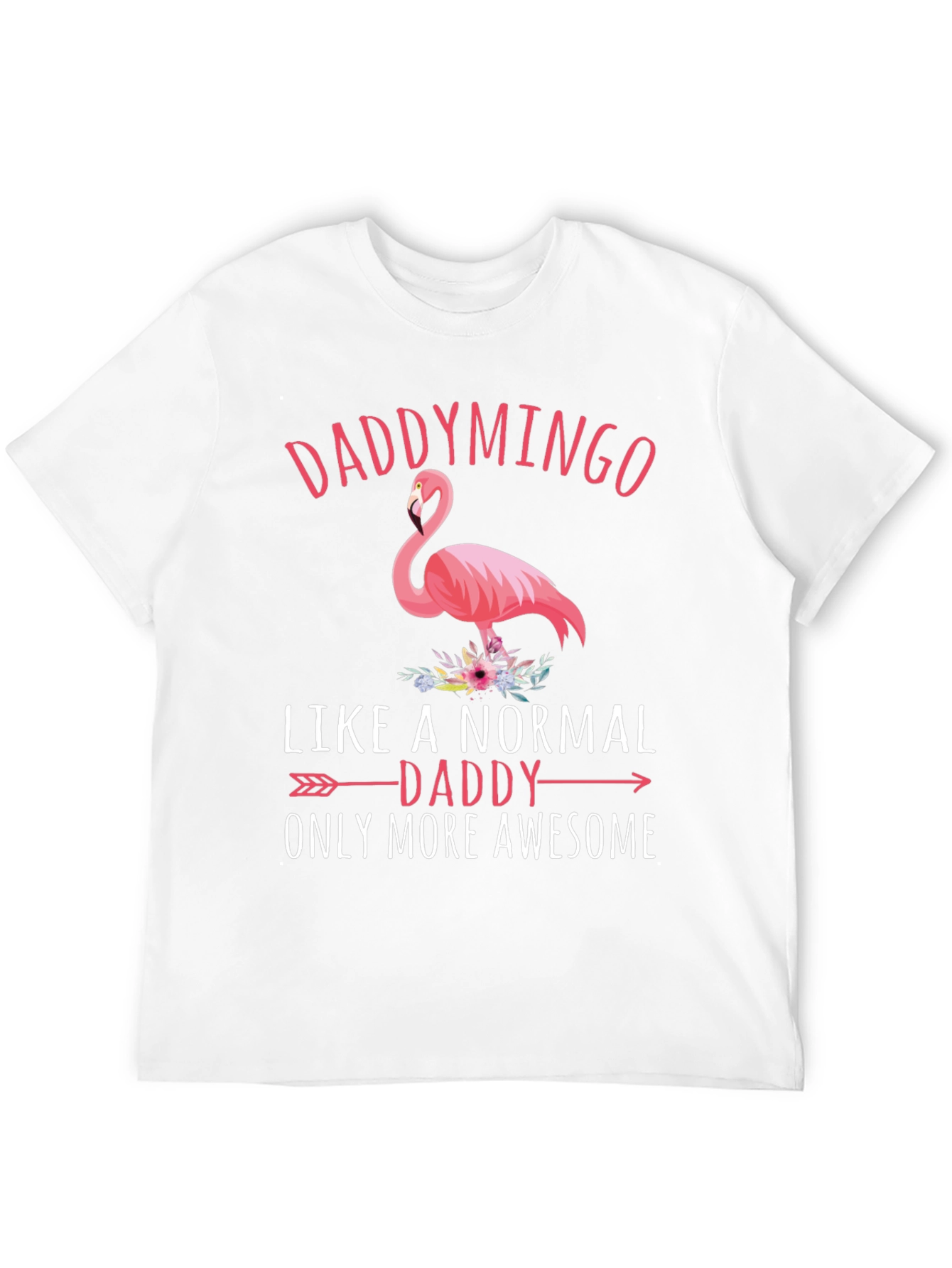 Daddymingo Flamingo Black Graphic T-Shirt
