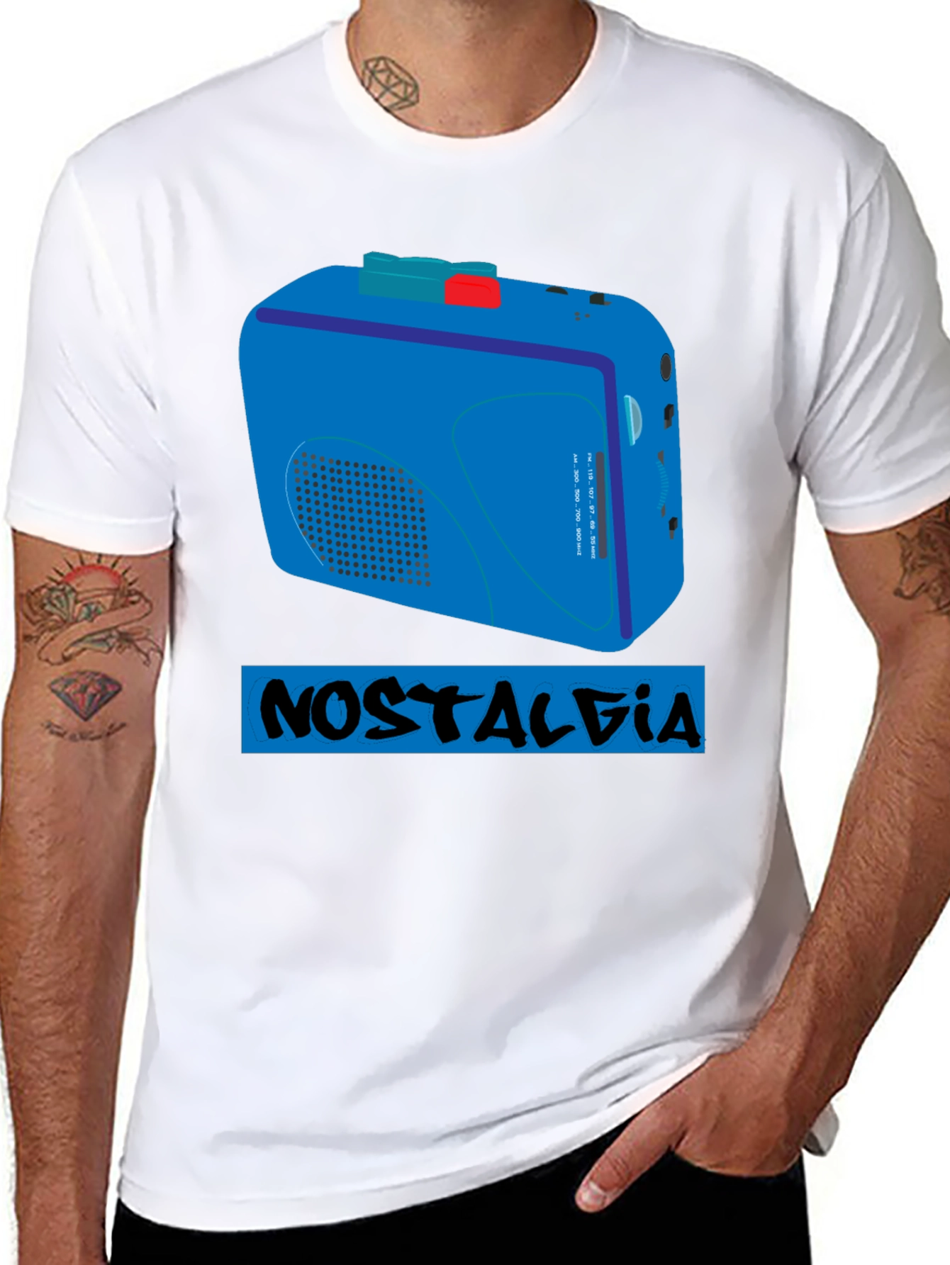 Nostalgia Cassette Player T-Shirt - Retro Style