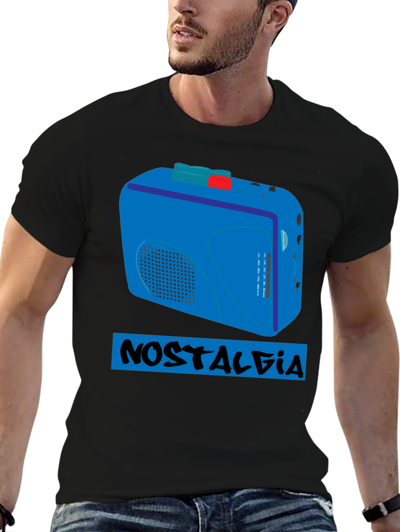 Nostalgia Cassette Player T-Shirt - Retro Style