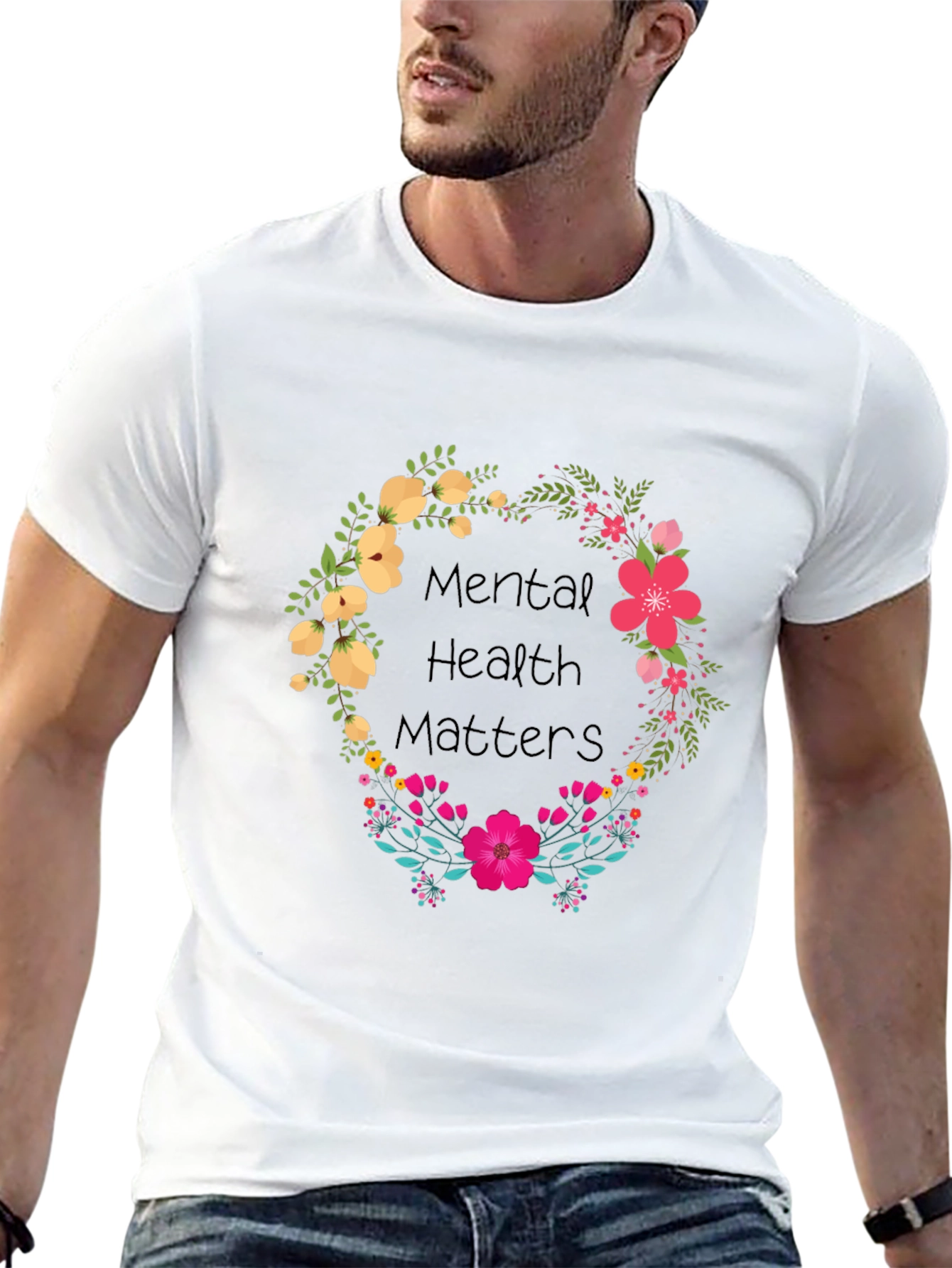 Mental Health Matters Floral Tee