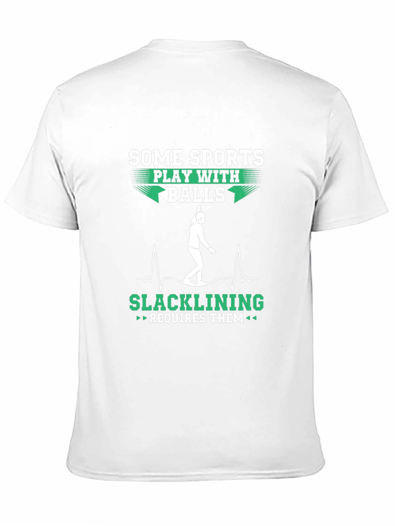 Funny Slacklining Requires Balls Graphic T-Shirt