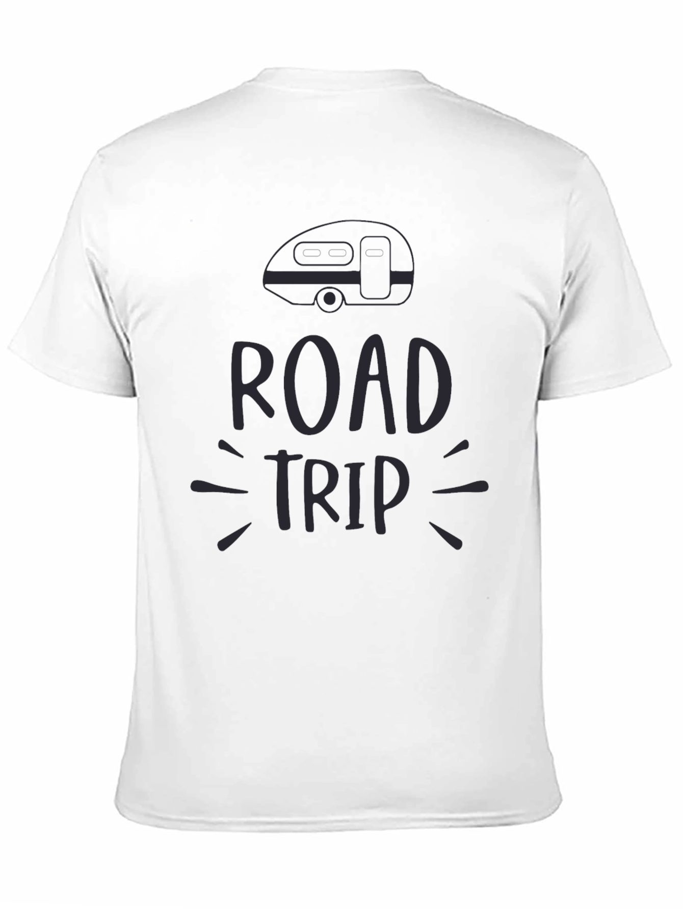 Road Trip Graphic Tee - Black Casual T-Shirt