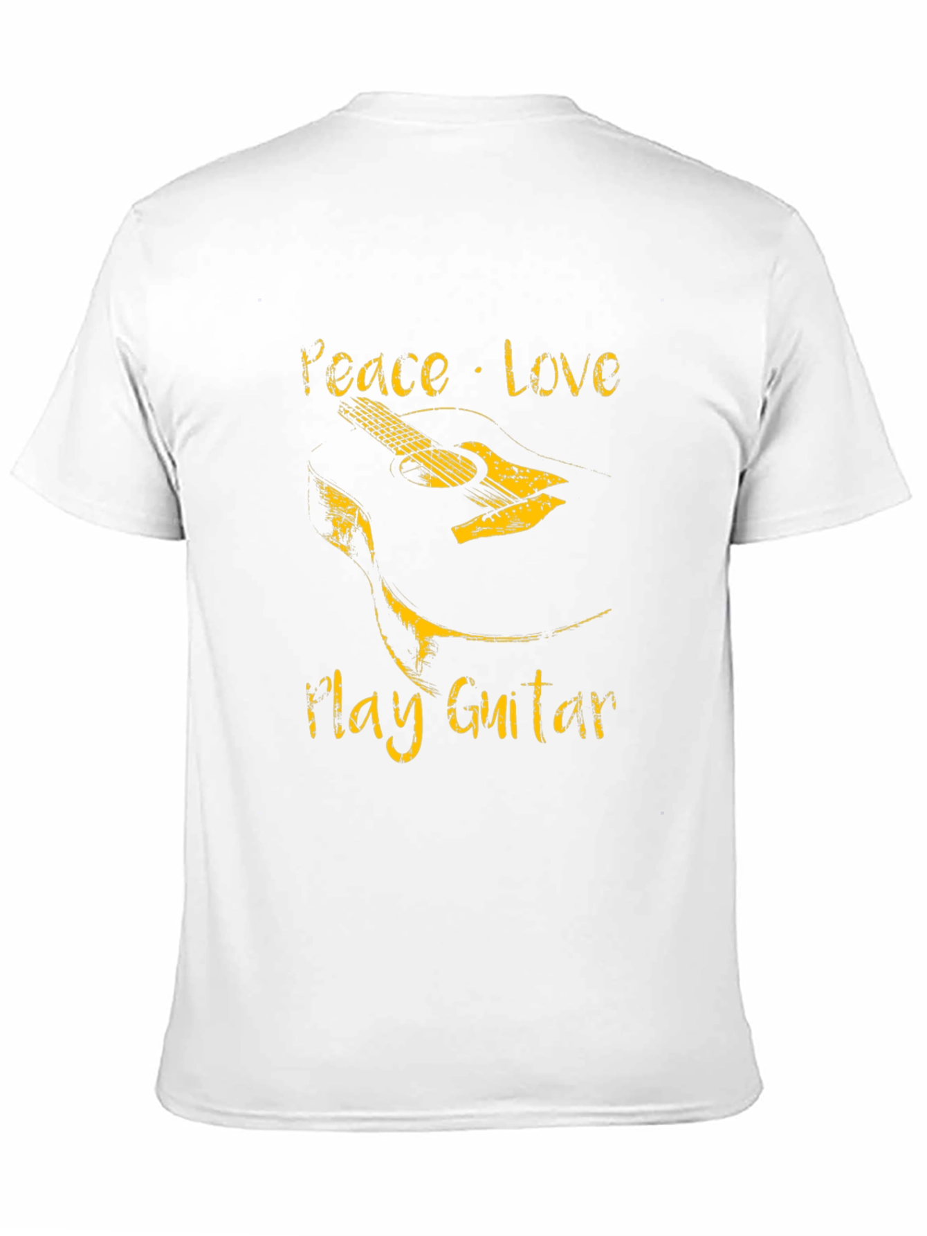 Peace Love Play Guitar Graphic T-Shirt