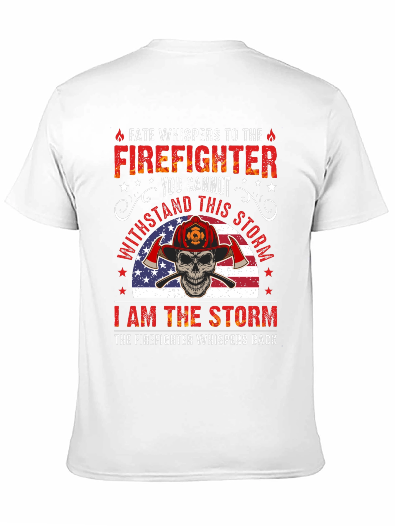 Firefighter Skull Graphic T-Shirt