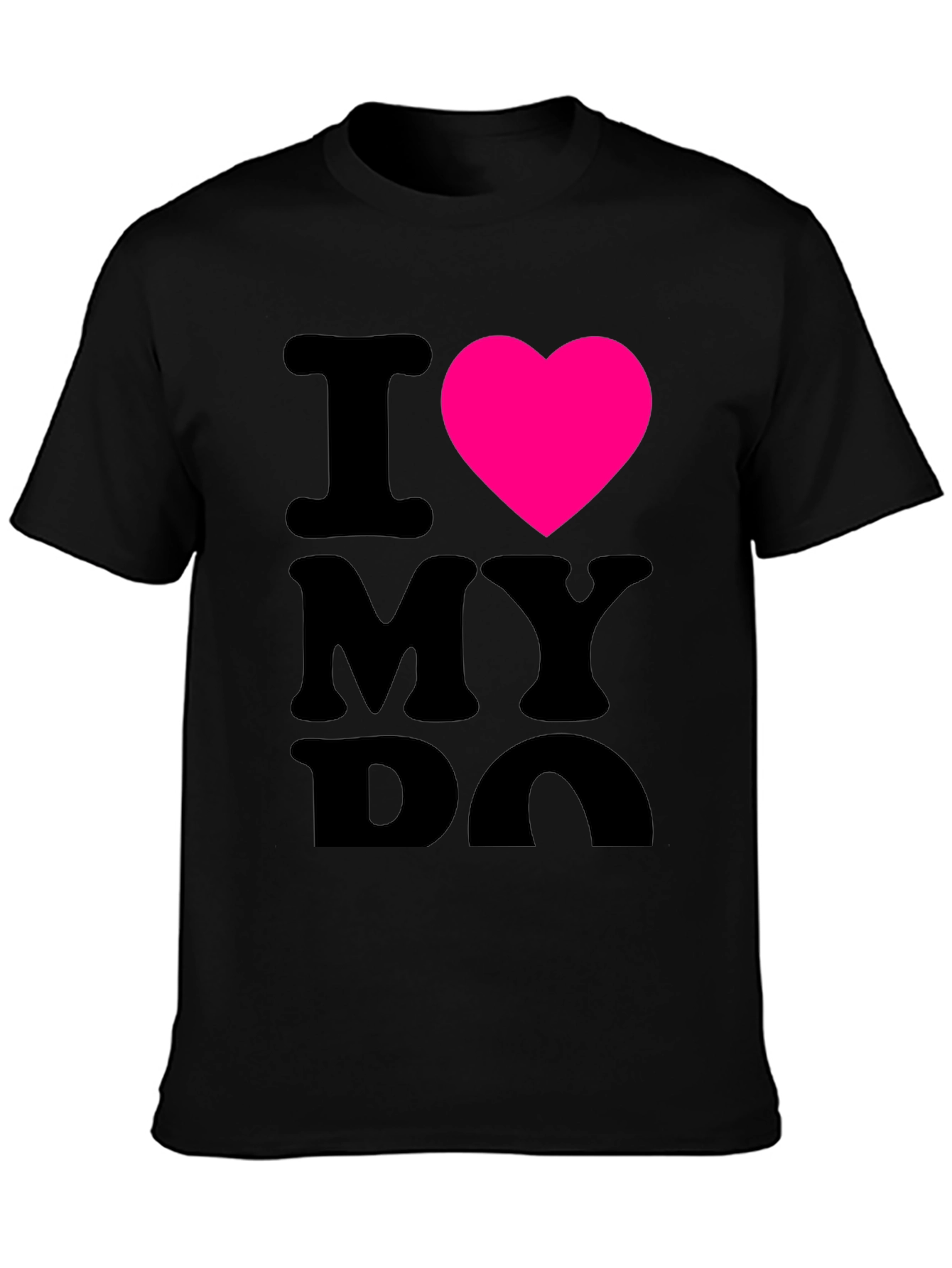 I Heart My Dog Black T-Shirt