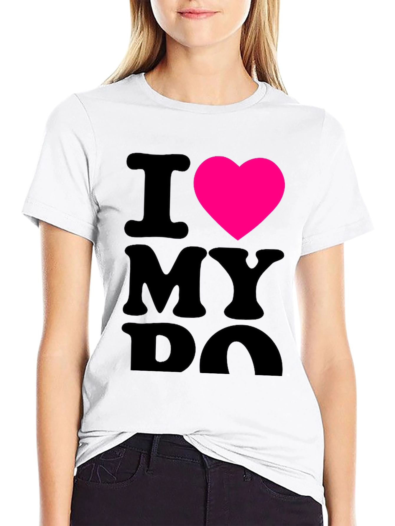 I Heart My Dog Black T-Shirt