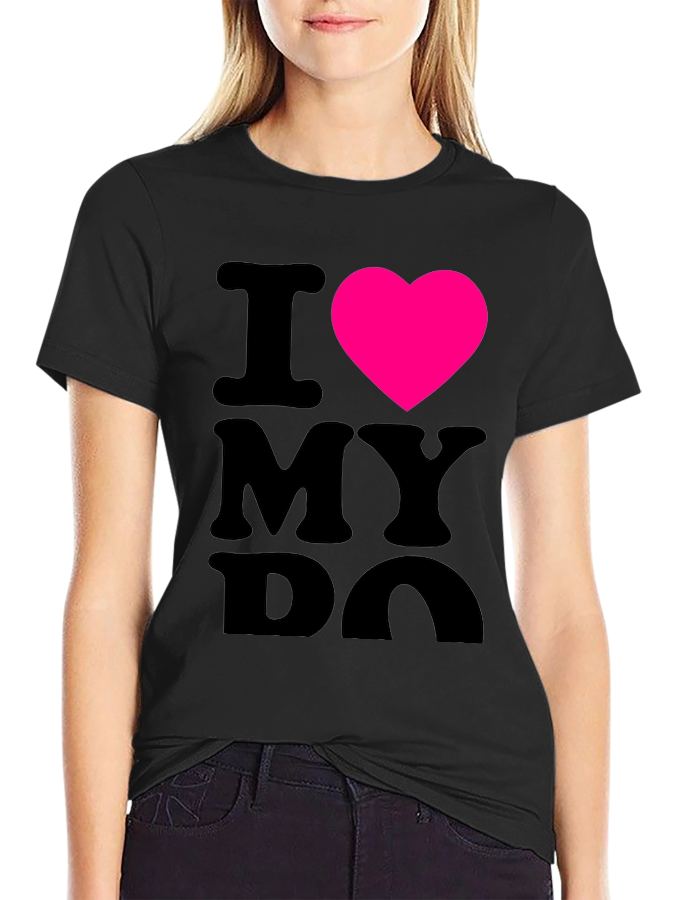 I Heart My Dog Black T-Shirt