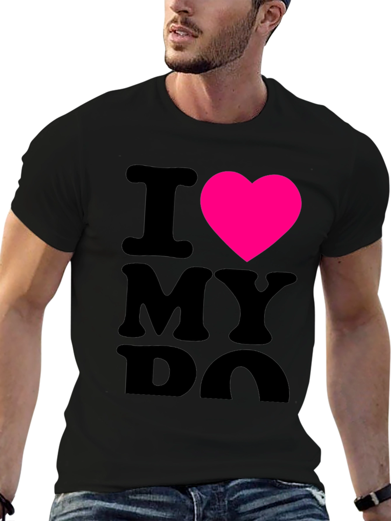 I Heart My Dog Black T-Shirt