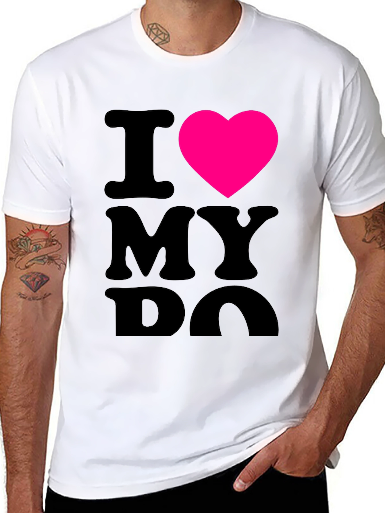 I Heart My Dog Black T-Shirt