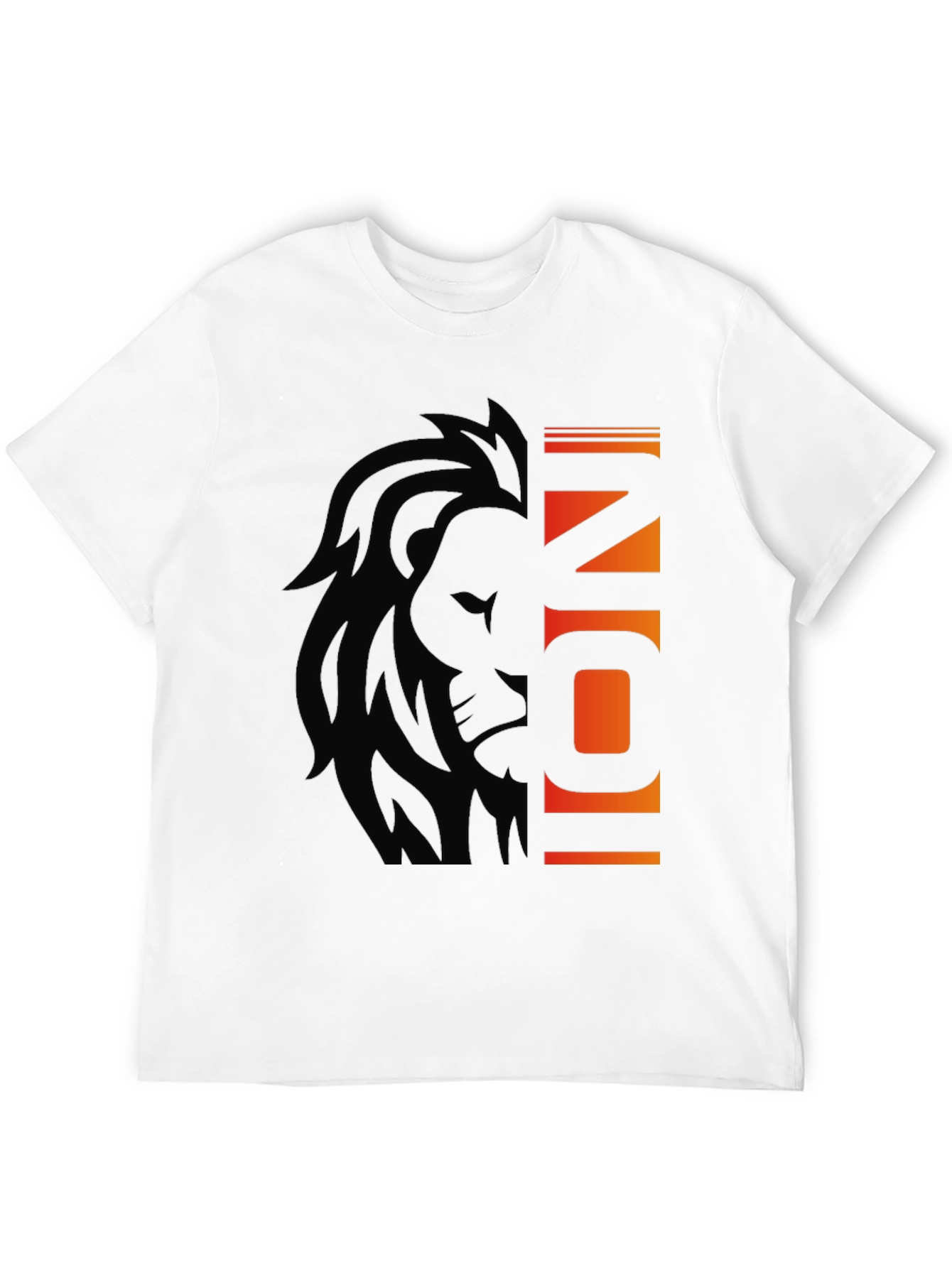 Iconic Lion Graphic Tee - Stylish Mens Black T-Shirt