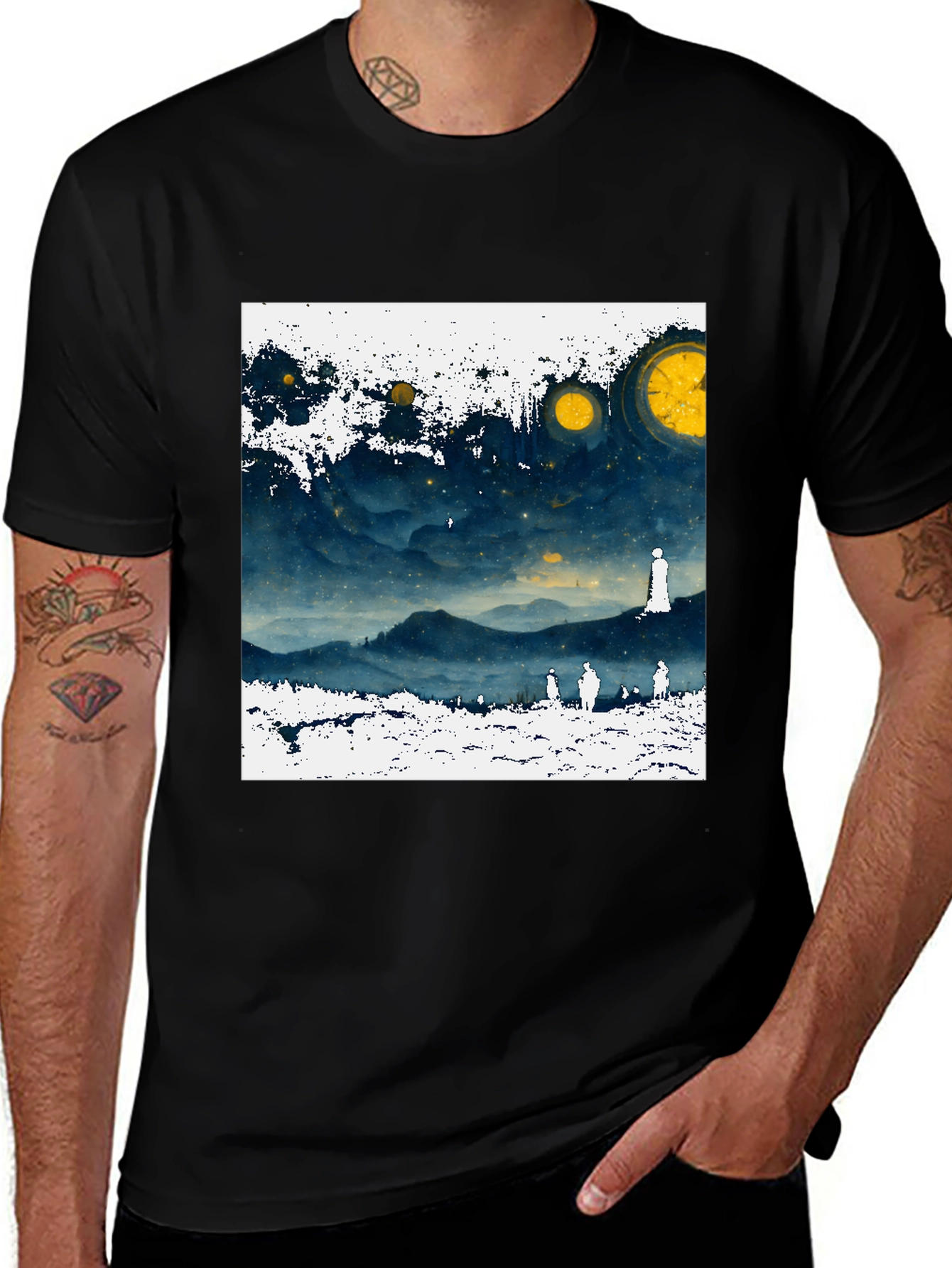 Abstract Nightscape Graphic Tee