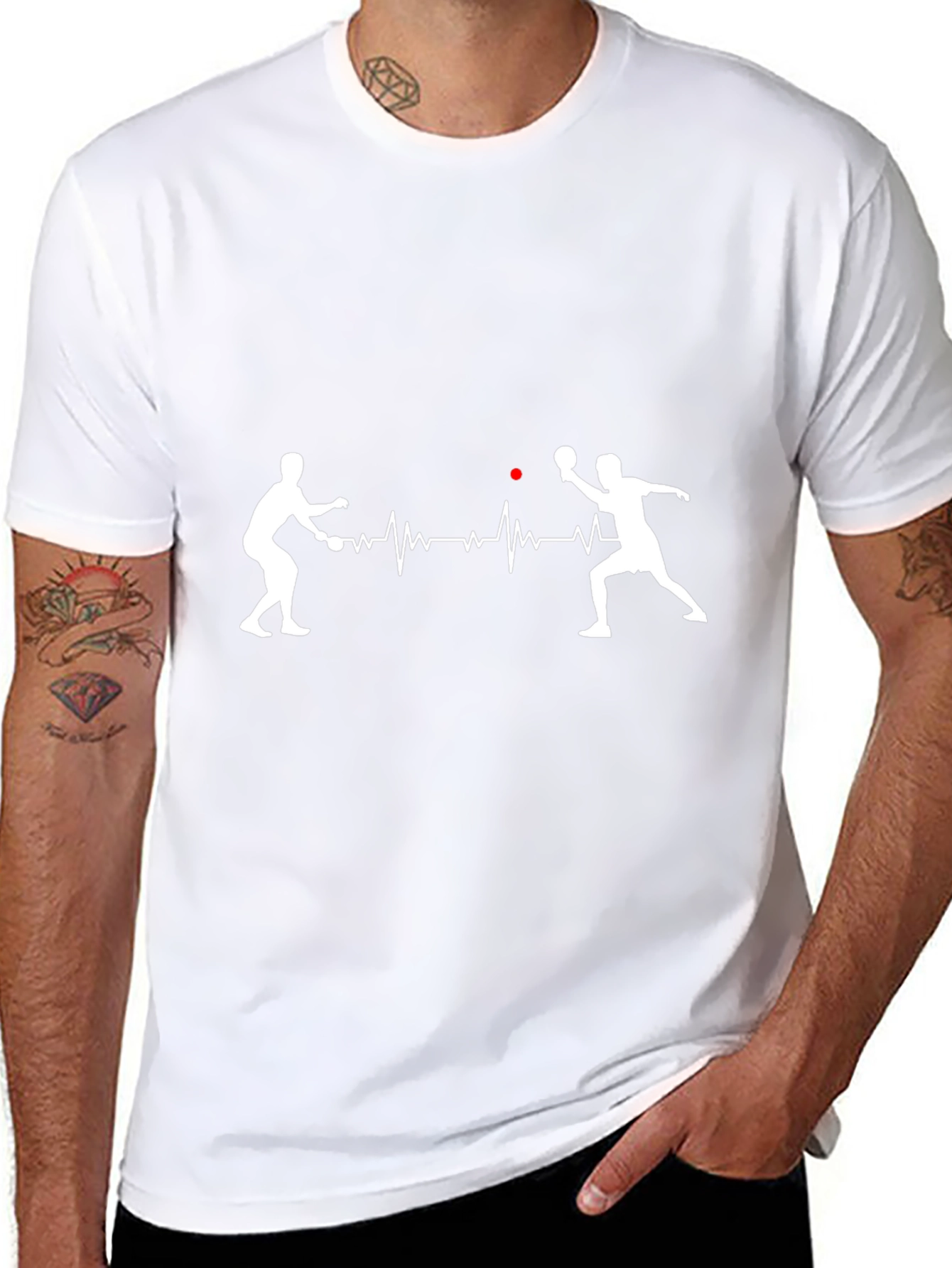 Ping Pong Heartbeat Graphic T-Shirt
